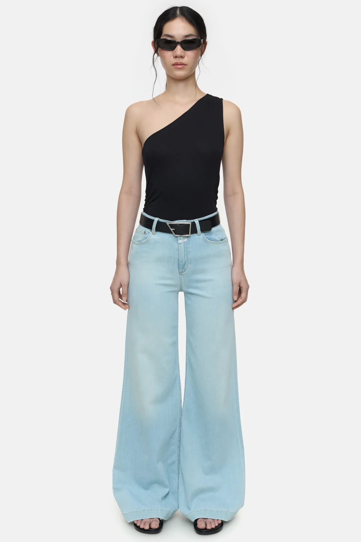 CLOSED T-Shirts>Asymmetrische Bovenkant Zwart