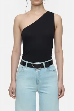 CLOSED T-Shirts>Asymmetrische Bovenkant Zwart