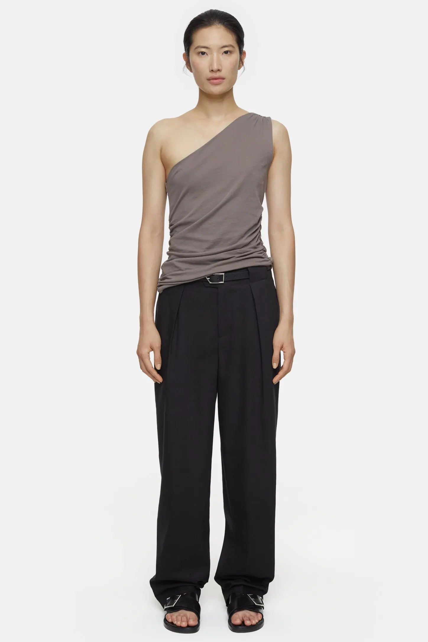 CLOSED T-Shirts>Asymmetrische Bovenkant Stromboli Grijs