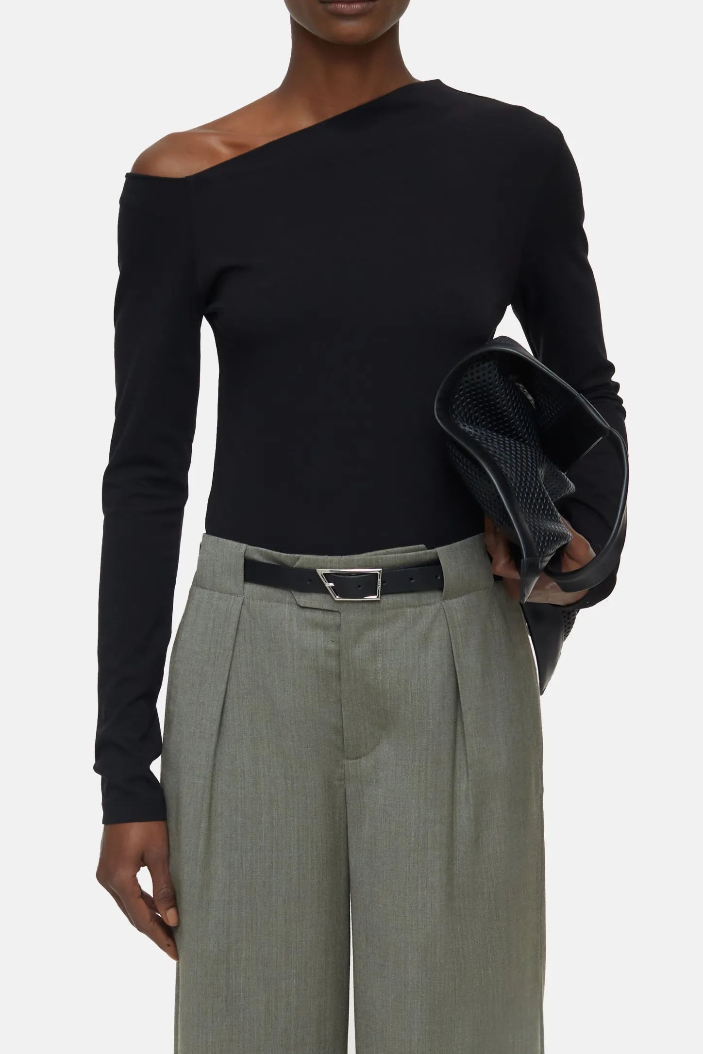 CLOSED T-Shirts>Asymmetrische Lange Mouw Zwart