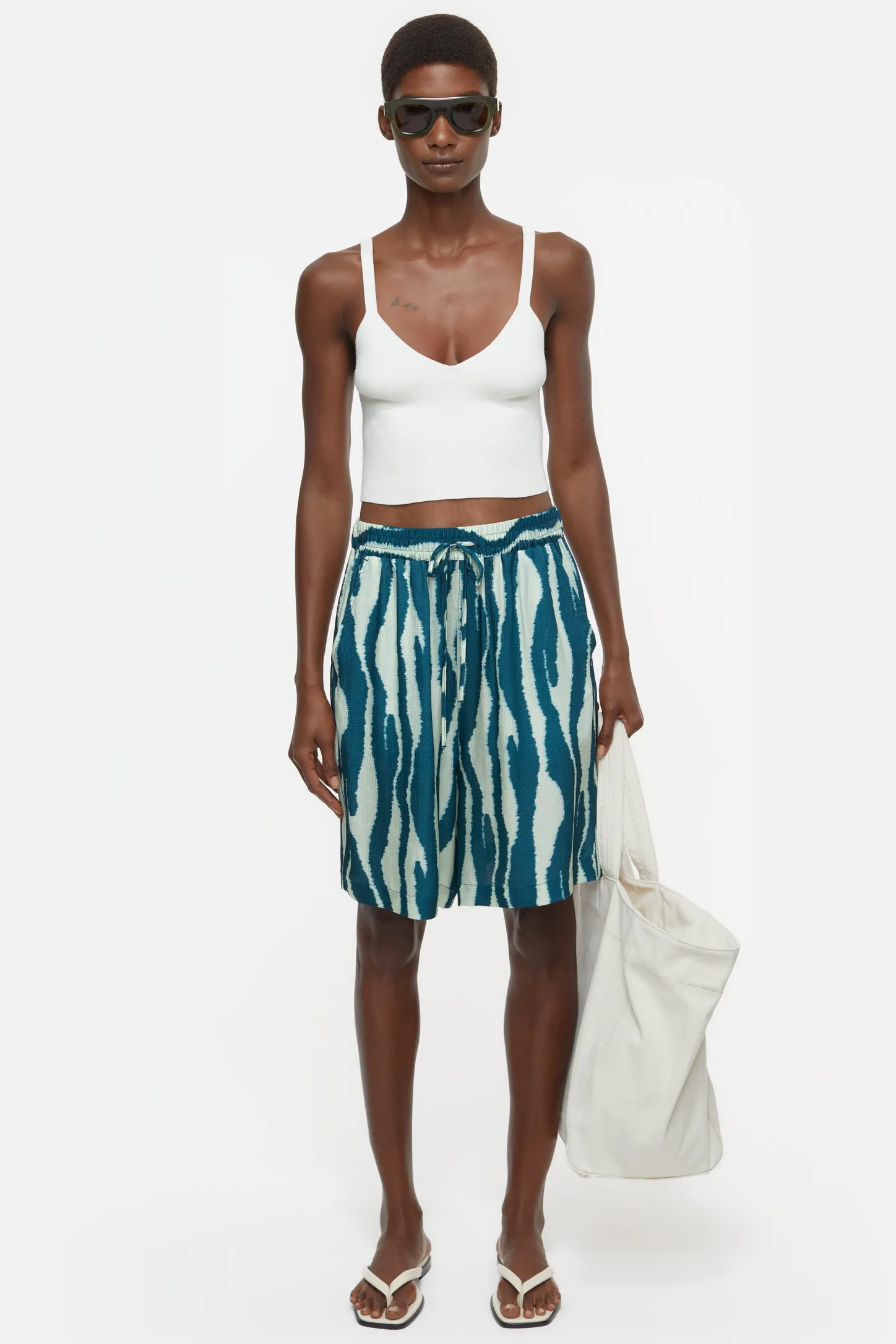 CLOSED Korte Broek>Bermudashort Met Print Middernacht Meer