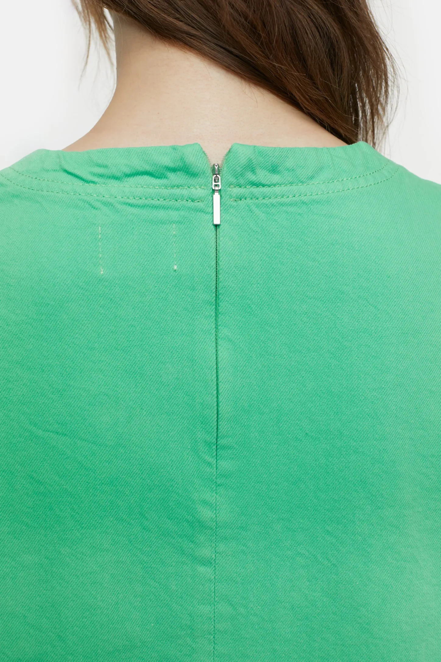 CLOSED Overhemden En Blouses>Bijgesneden Denimoverhemd Groene Schop