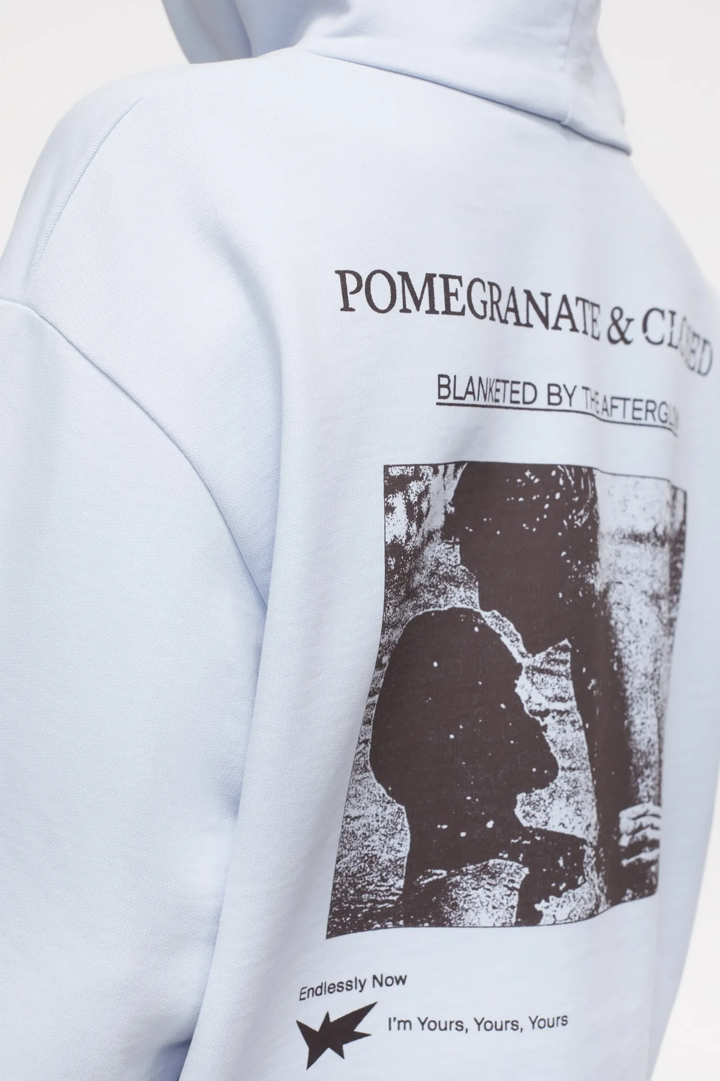 CLOSED Sweatshirts>Bijgesneden Hoodie Met Print Zacht Blauw