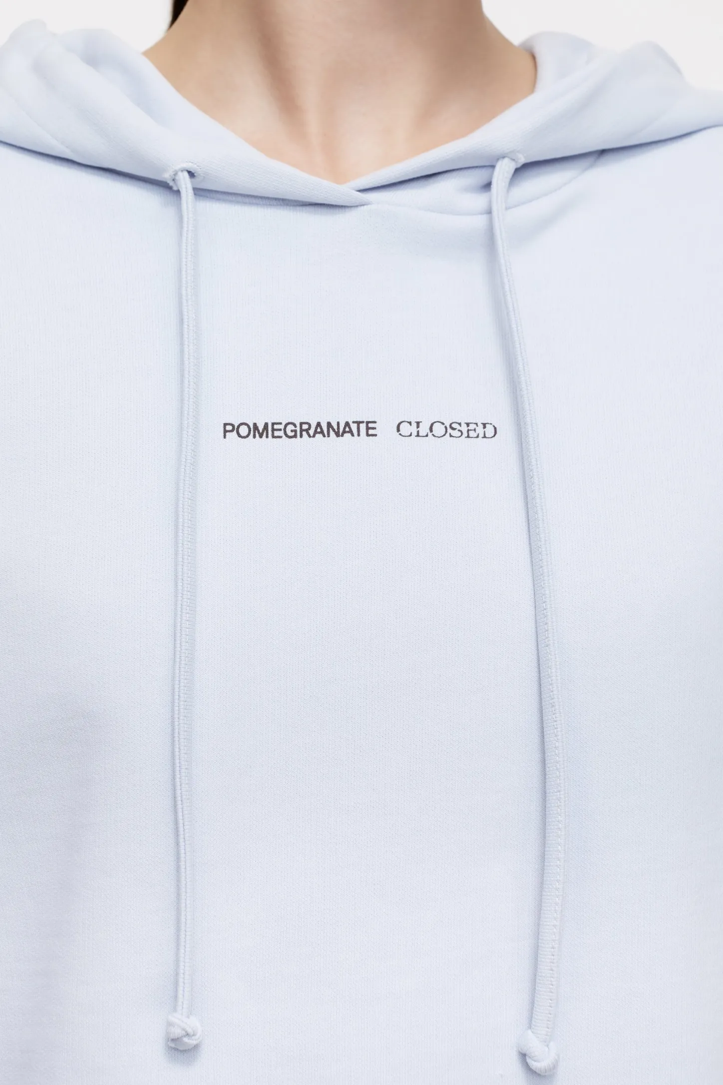 CLOSED Sweatshirts>Bijgesneden Hoodie Met Print Zacht Blauw