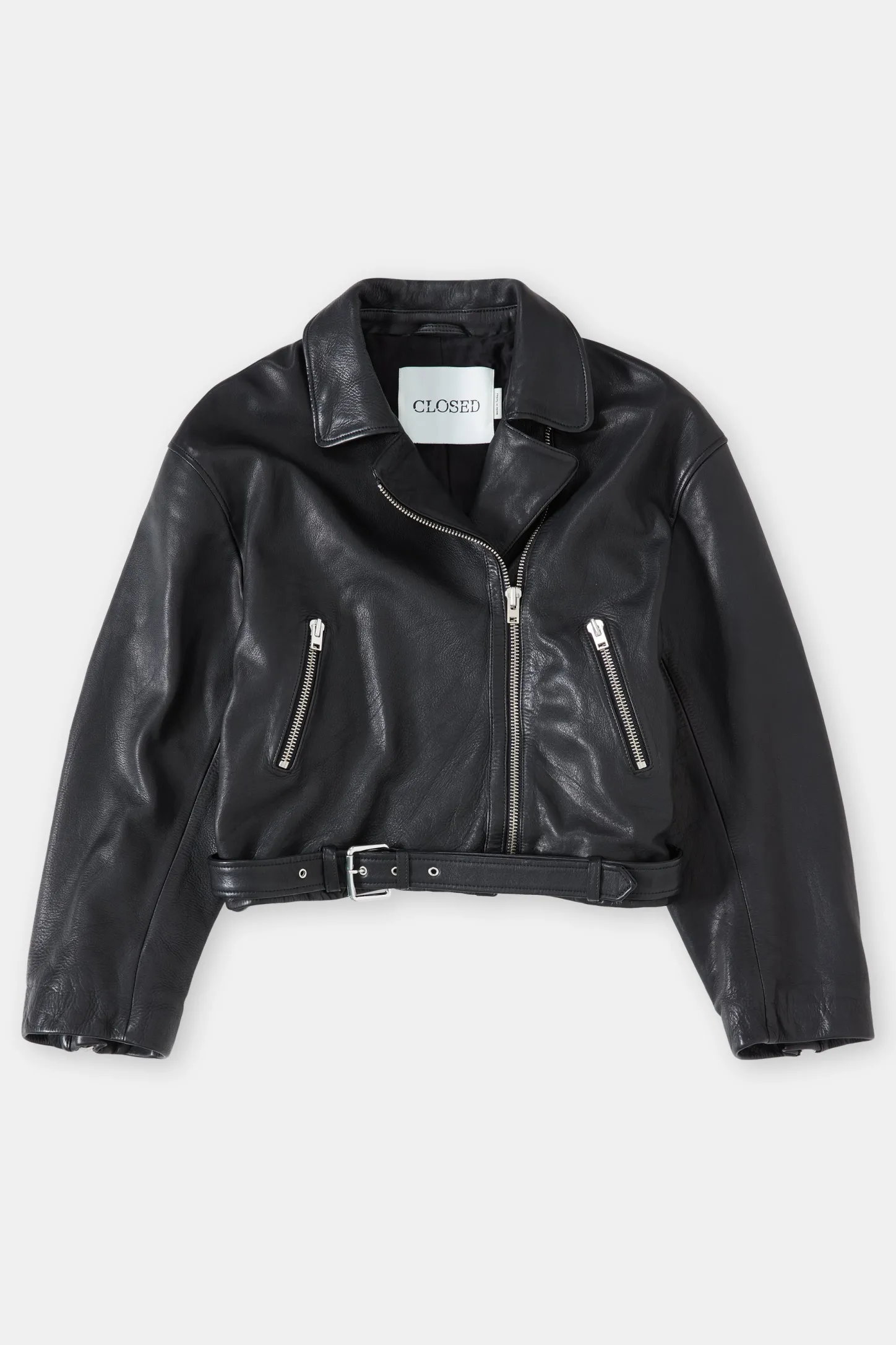 CLOSED Jassen En Jassen>Bikerjack Leren Zwart