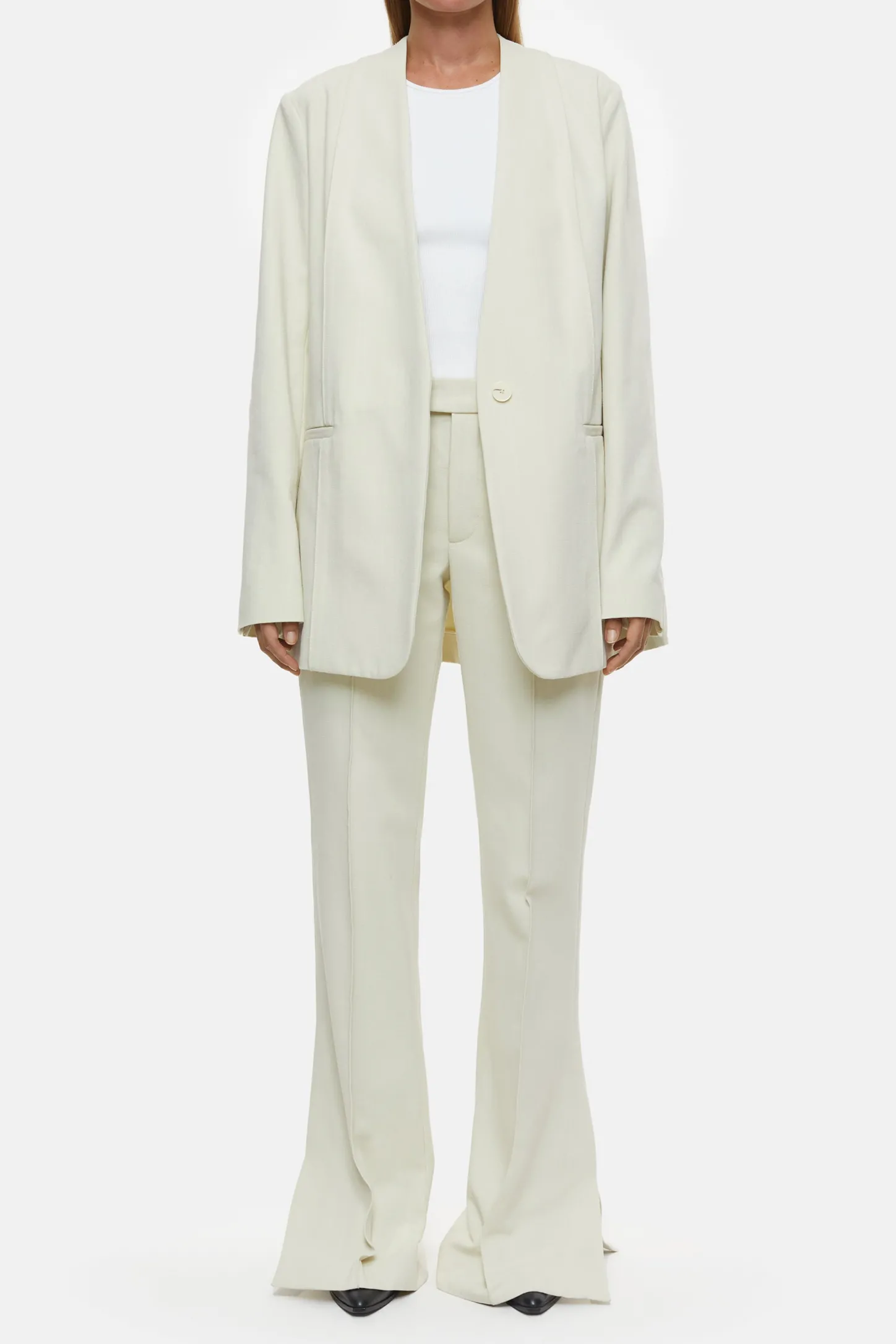 CLOSED Blazers>Biologische Katoenen Blazer Ivoor