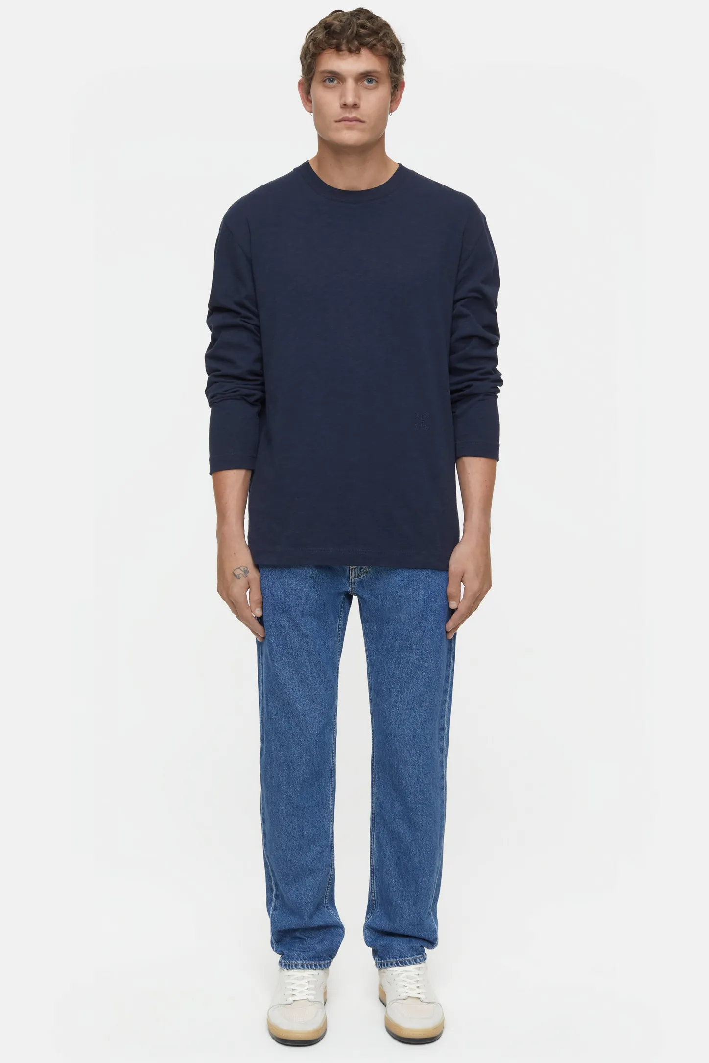 CLOSED T-Shirts>Biologische Katoenen Lange Mouwen Donkere Nacht