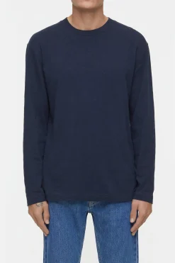 CLOSED T-Shirts>Biologische Katoenen Lange Mouwen Donkere Nacht