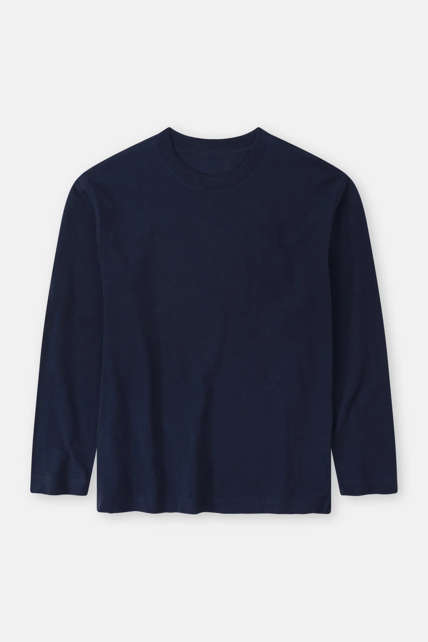 CLOSED T-Shirts>Biologische Katoenen Lange Mouwen Donkere Nacht
