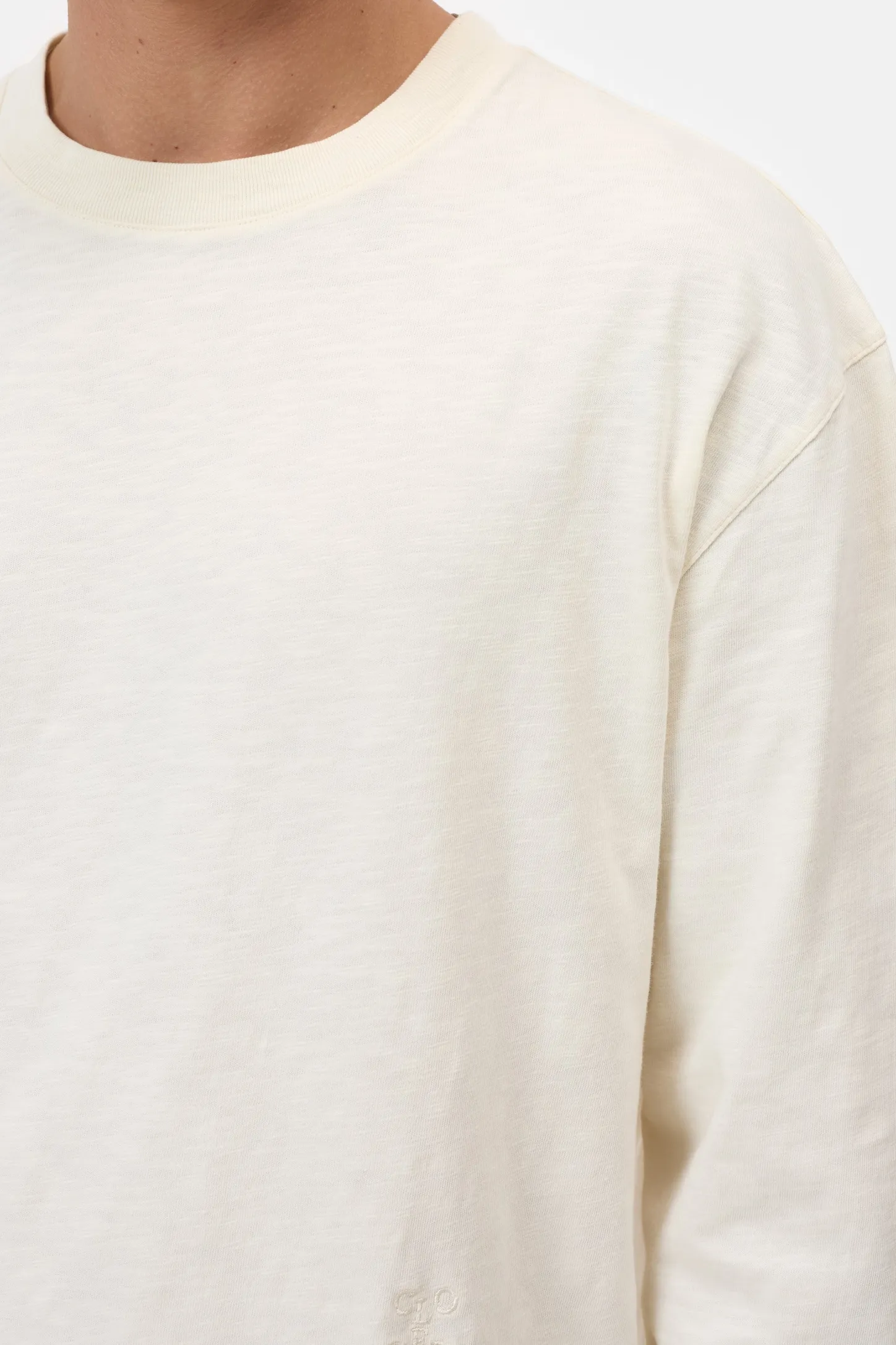 CLOSED T-Shirts>Biologische Katoenen Lange Mouwen Ivoor
