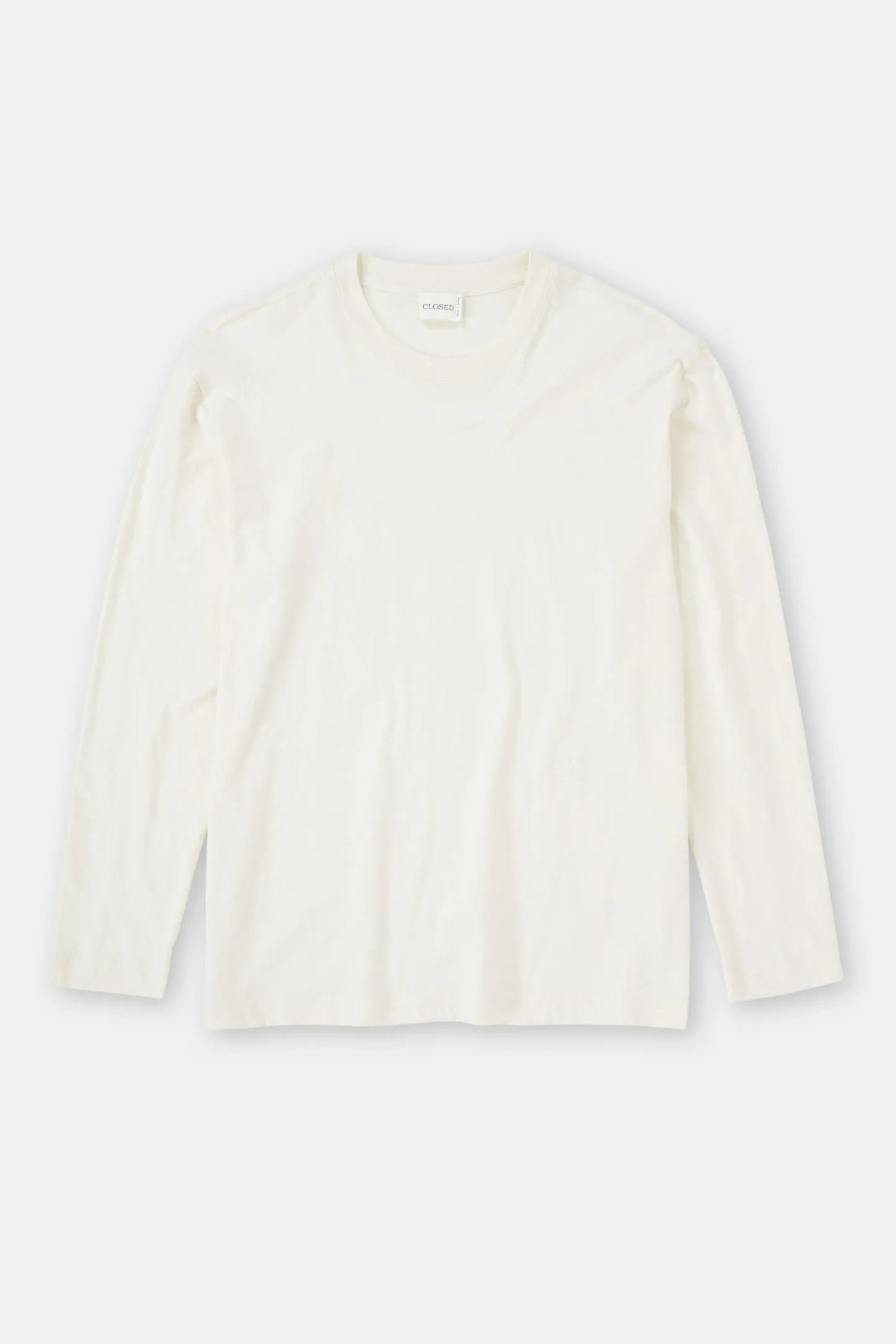 CLOSED T-Shirts>Biologische Katoenen Lange Mouwen Ivoor