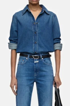 CLOSED Overhemden En Blouses>Blauw En Denim Donkerblauw