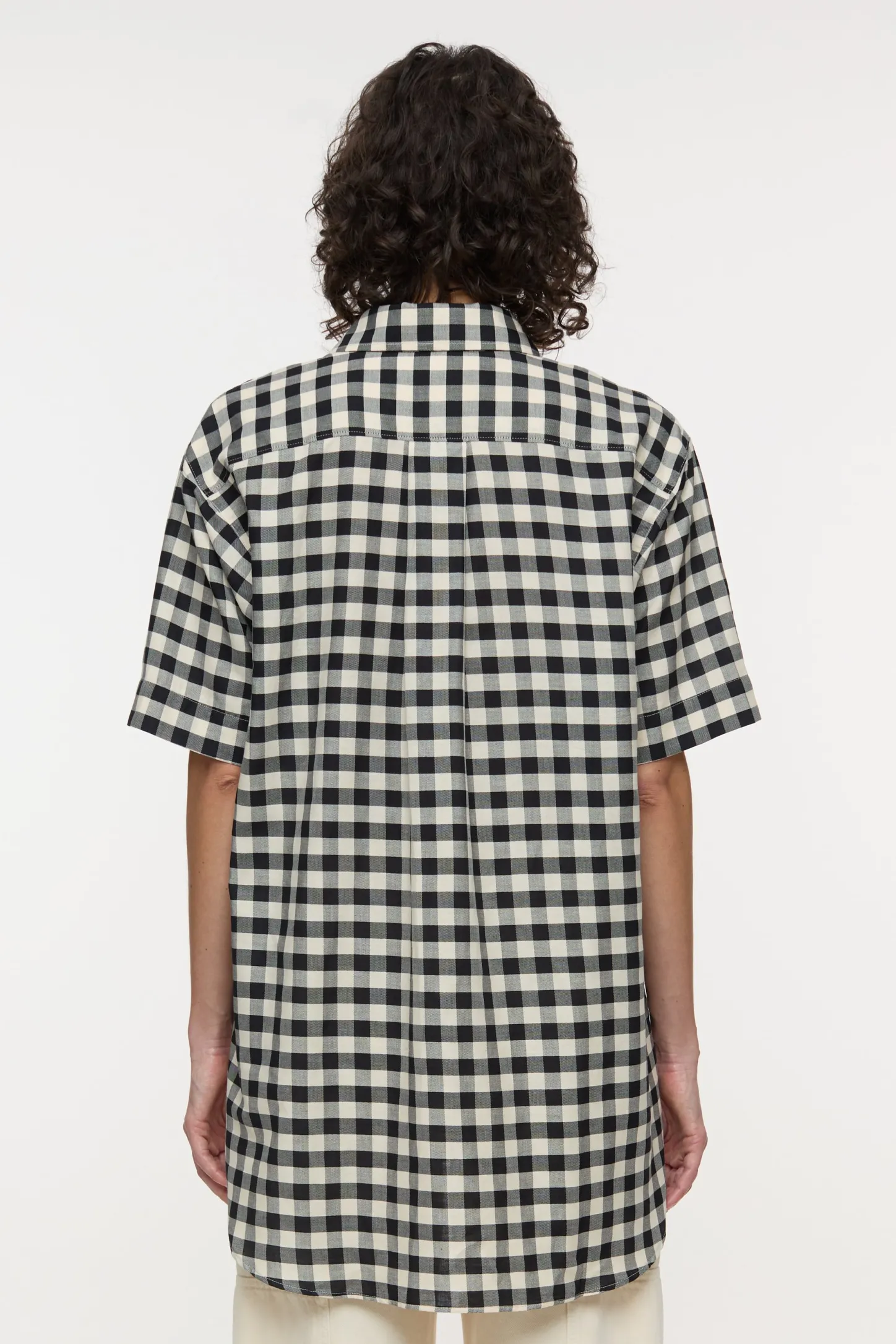CLOSED Overhemden En Blouses>Blouse Met Vichy-Patroon Zwart