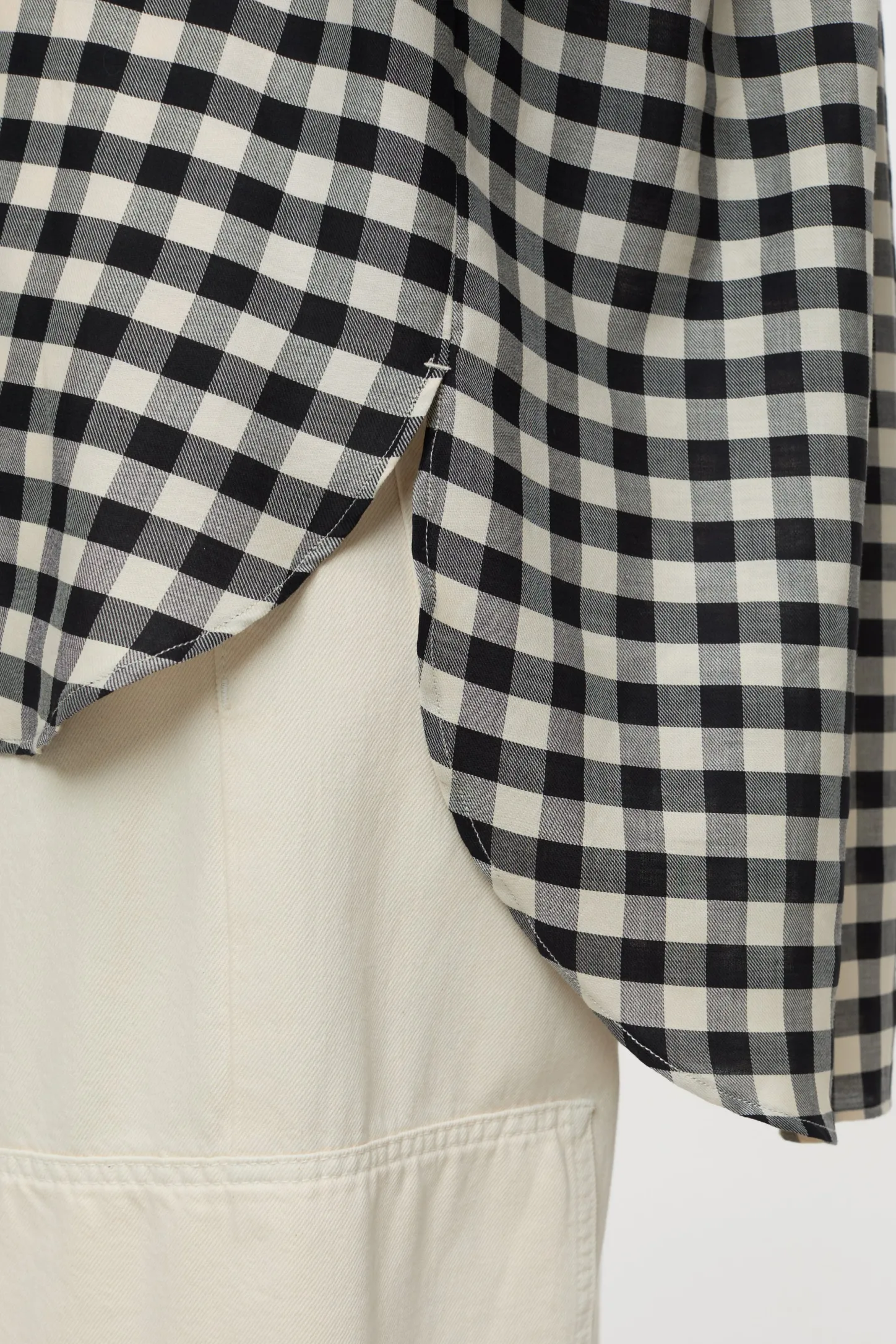 CLOSED Overhemden En Blouses>Blouse Met Vichy-Patroon Zwart