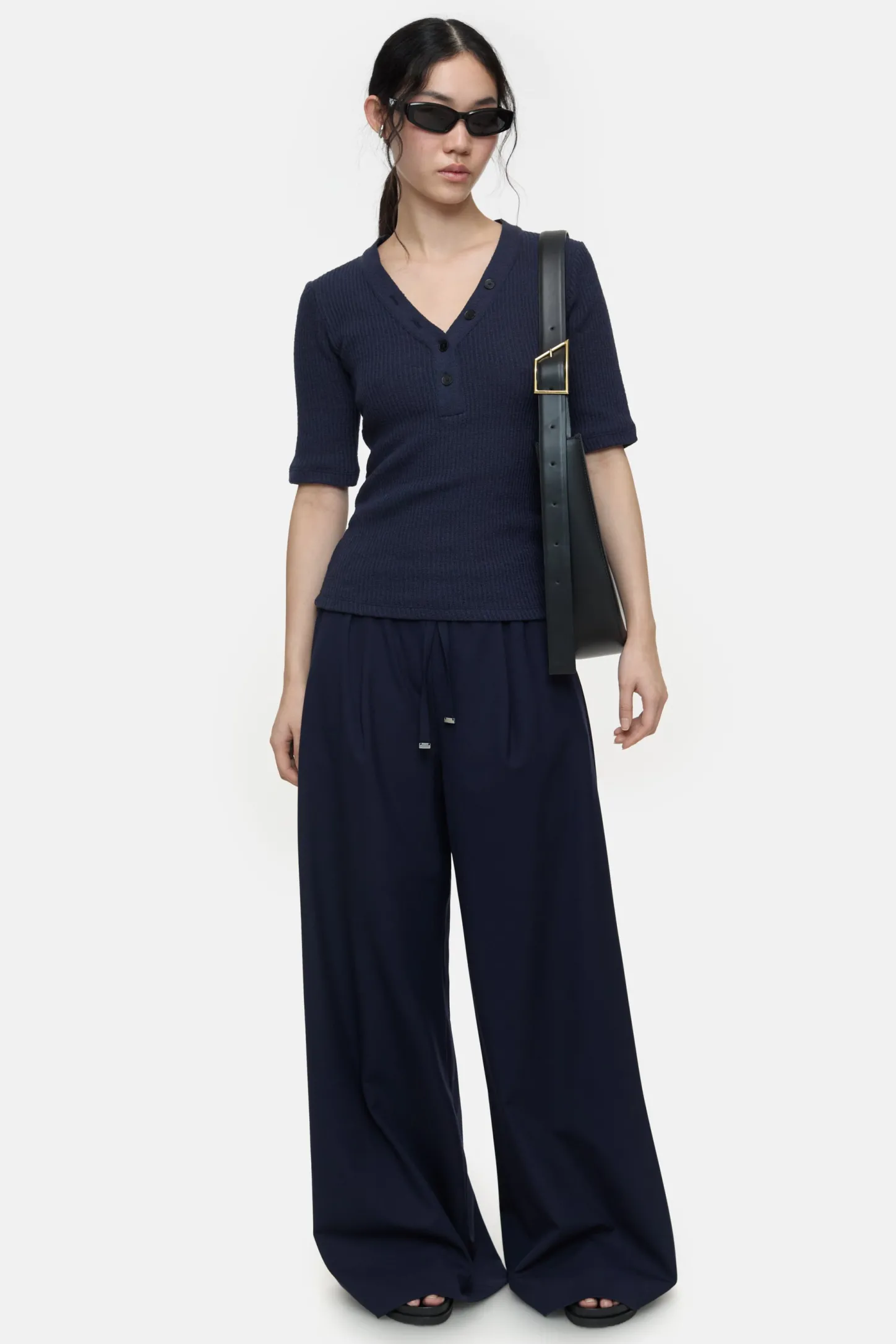 CLOSED T-Shirts>Boucle Overhemd Donkere Nacht