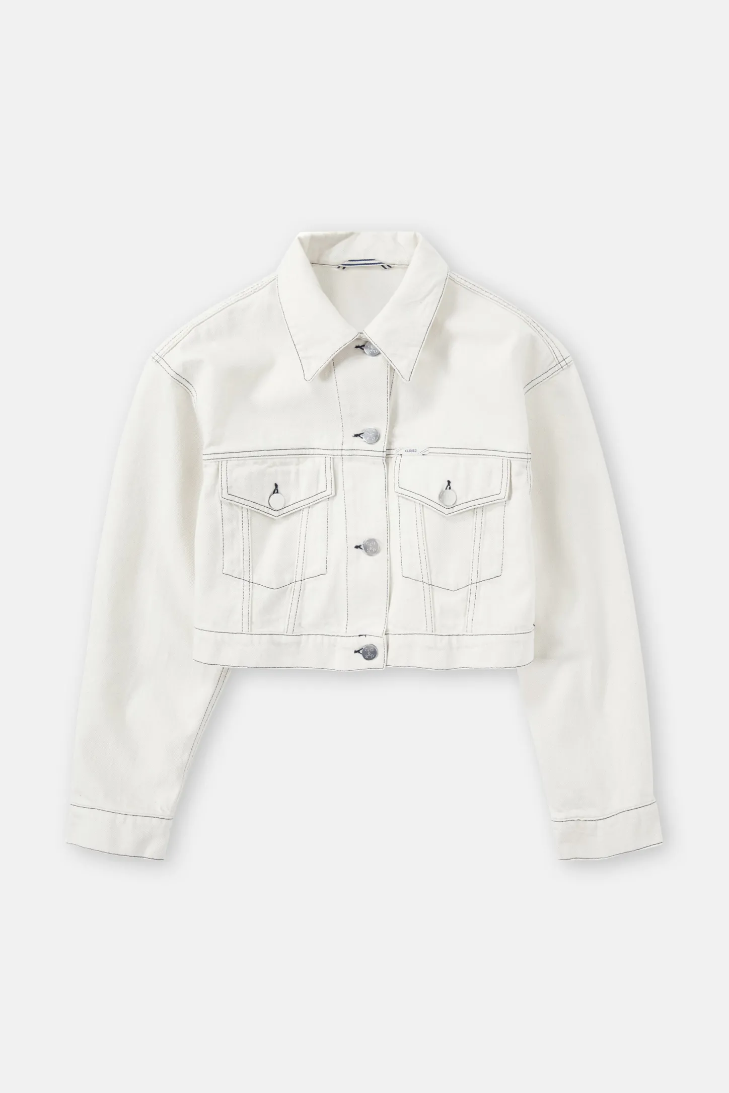 CLOSED Jassen En Jassen>Boxy Spijkerjack Ivoor