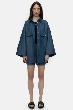 CLOSED Overhemden En Blouses>Boyfriend Denimoverhemd Donkerblauw