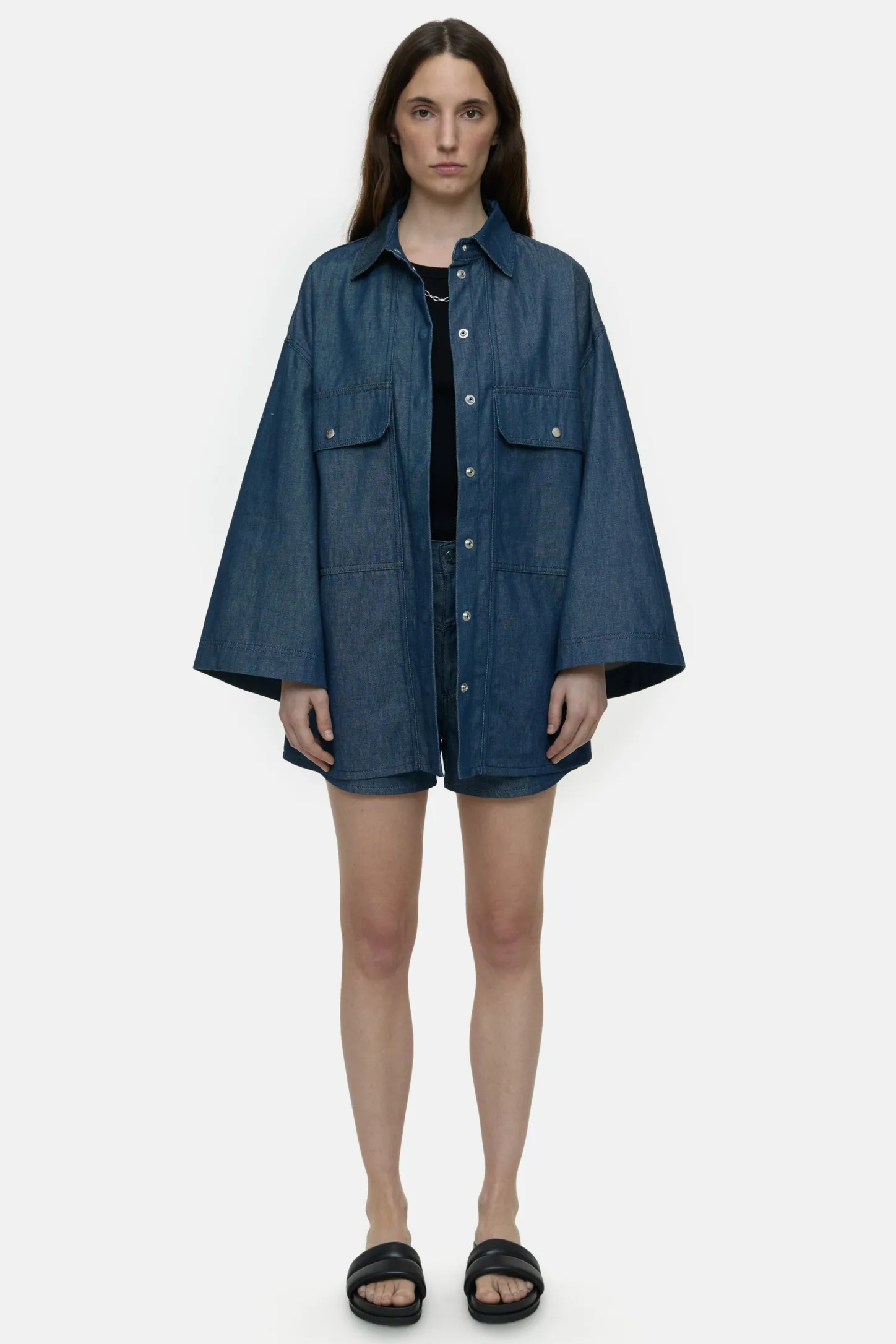CLOSED Overhemden En Blouses>Boyfriend Denimoverhemd Donkerblauw