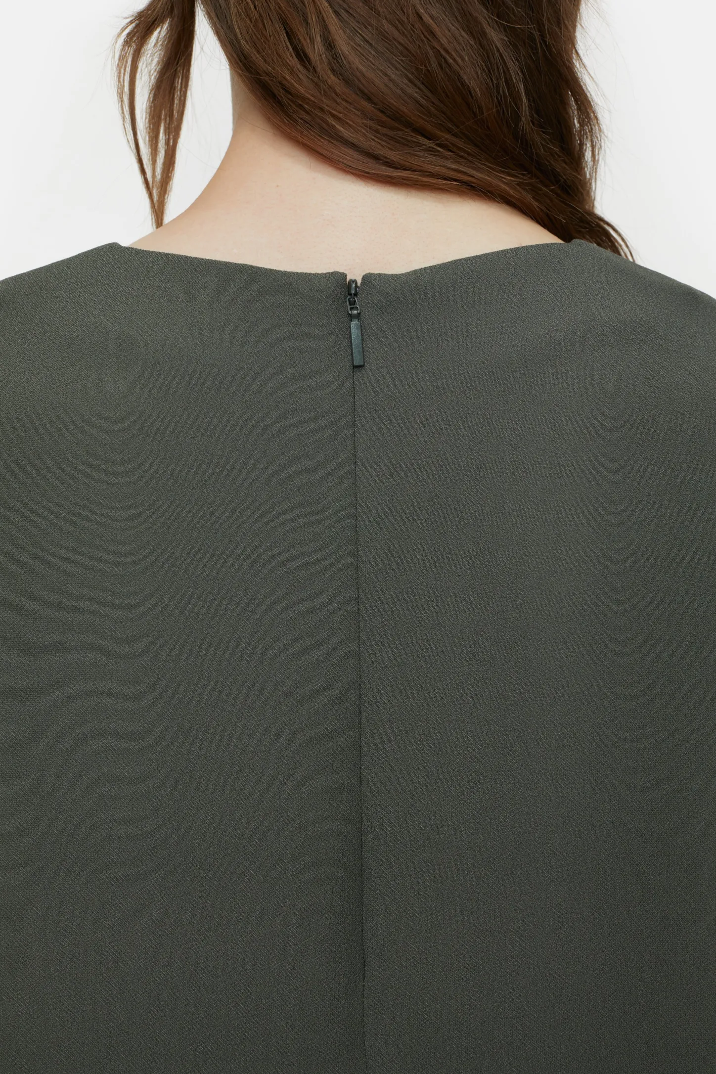 CLOSED Overhemden En Blouses>Crepeoverhemd Groen Onkruid