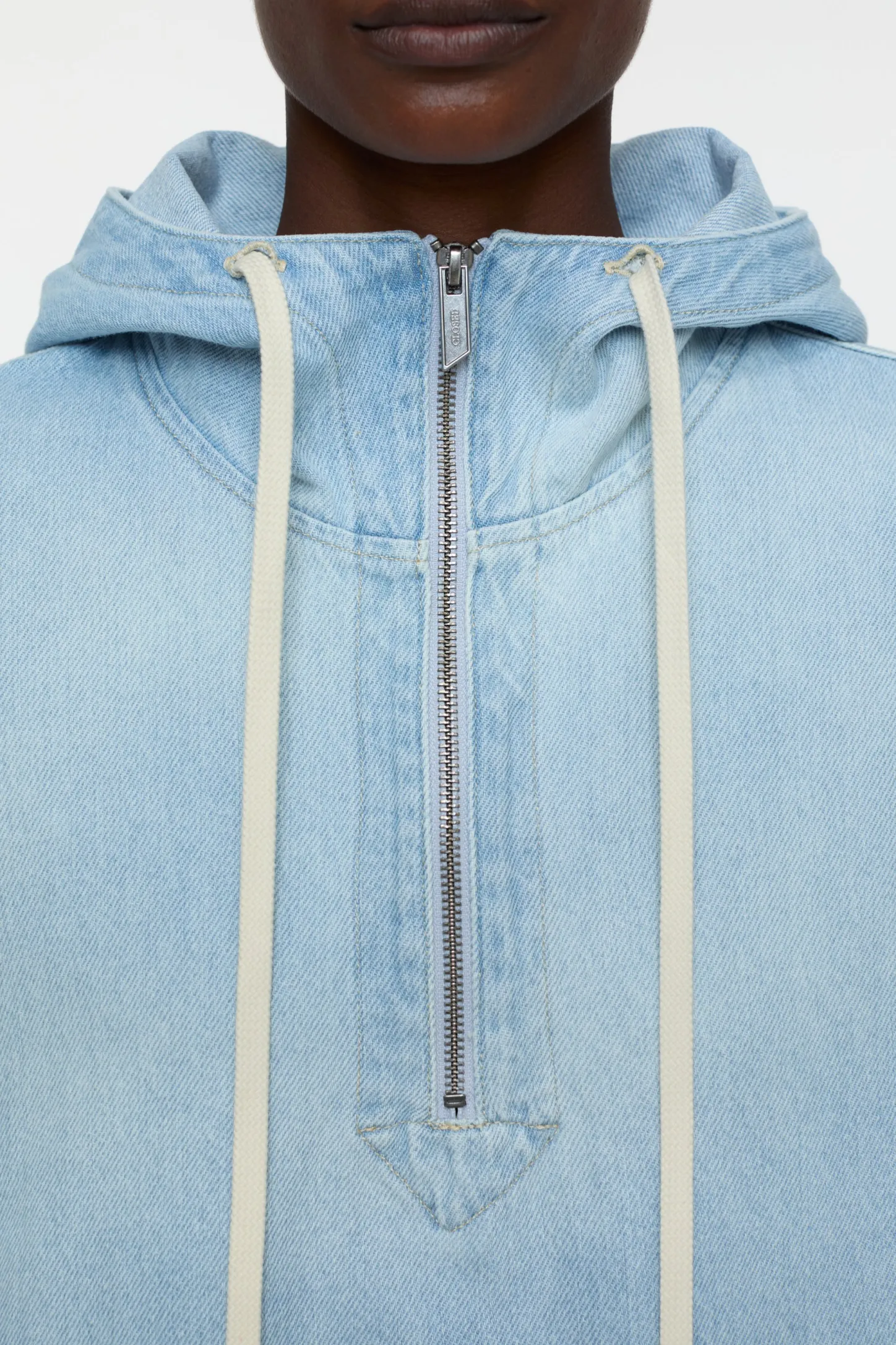 CLOSED Jassen En Jassen>Denim Hoodie Lichtblauw