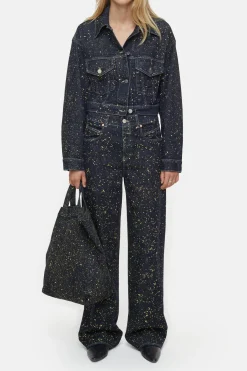 CLOSED Jassen En Jassen>Denim Jack Met Kleurspattenafwerking Primair Geel