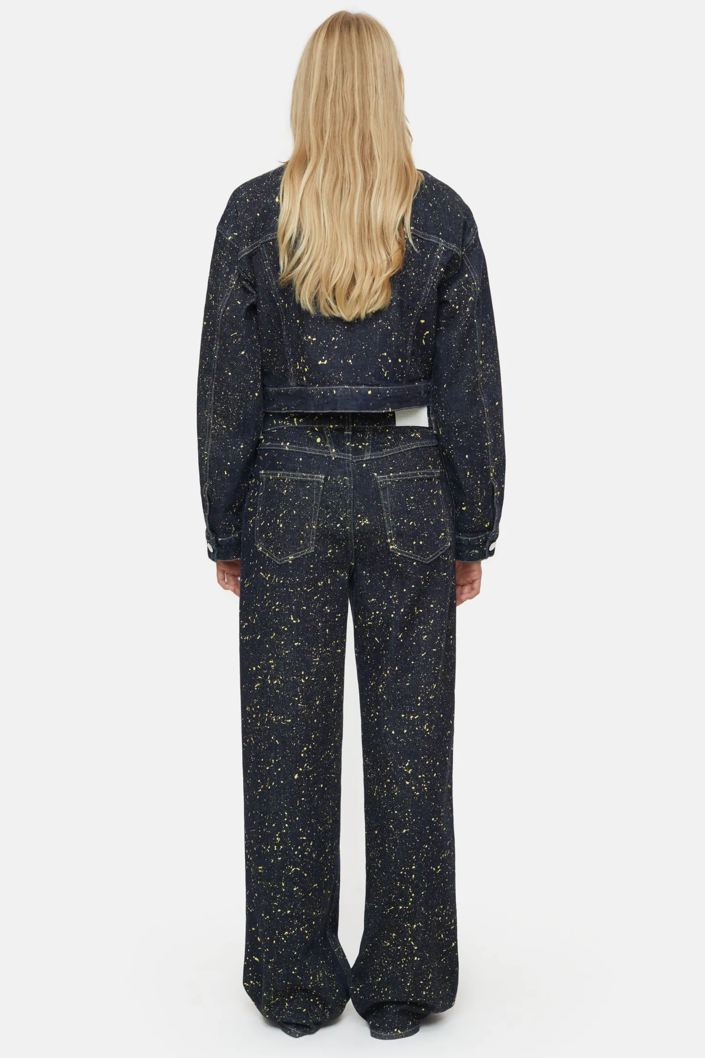 CLOSED Jassen En Jassen>Denim Jack Met Kleurspattenafwerking Primair Geel