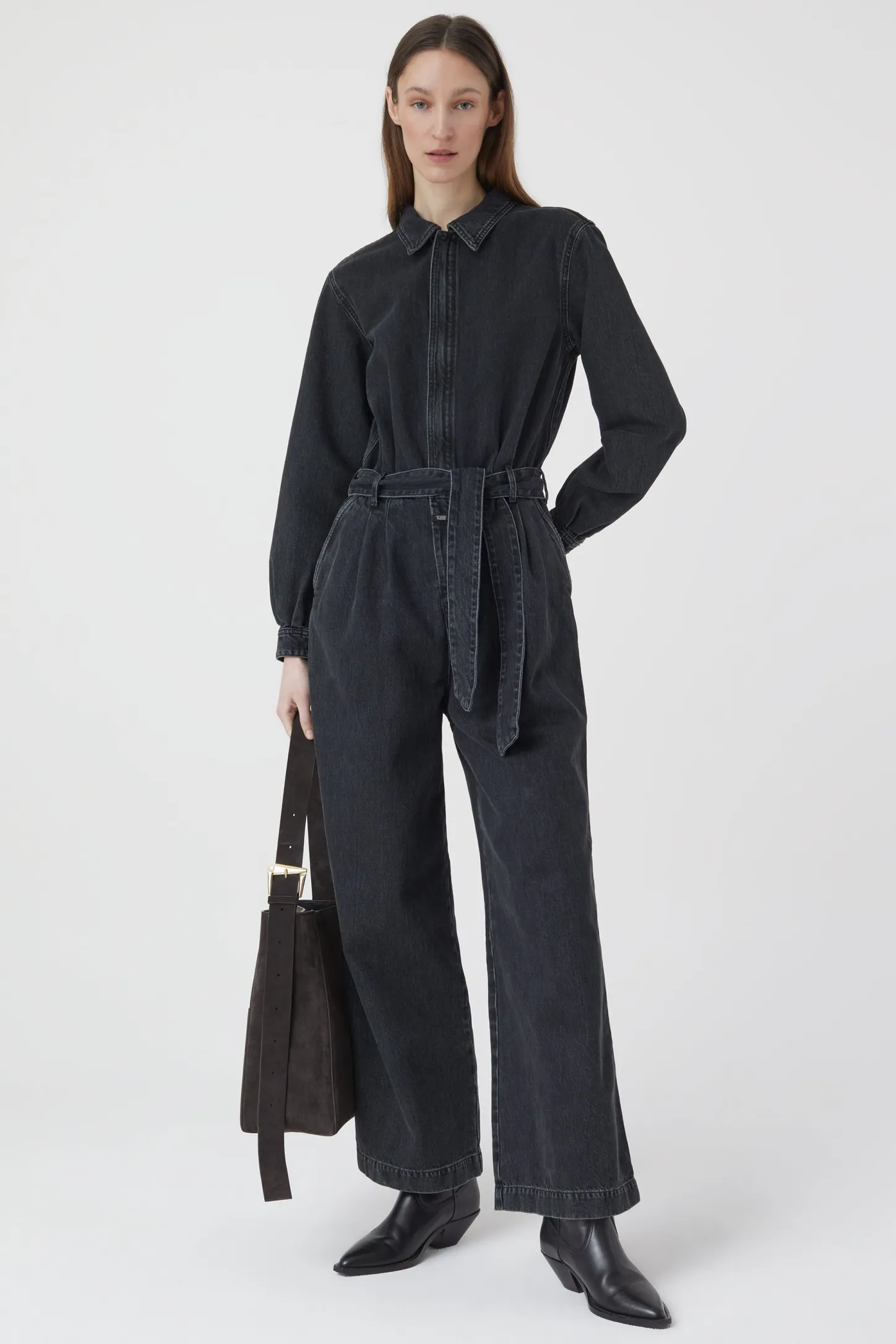 CLOSED Ontspannend>Denim Jumpsuit Donker Grijs