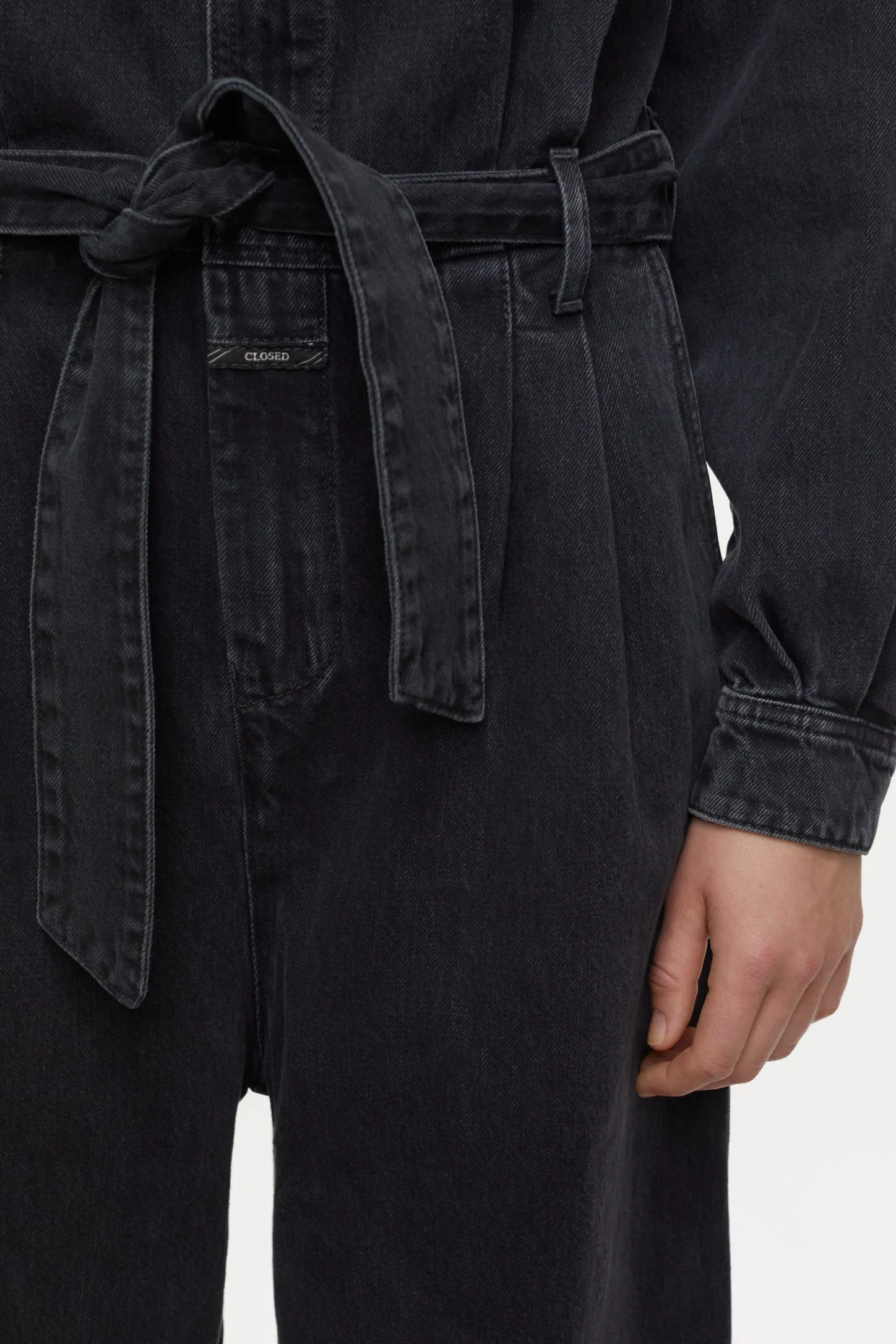 CLOSED Ras>Denim Jumpsuit Donker Grijs