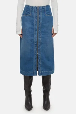 CLOSED Rokken>Denim Kokerrok Midden Blauw