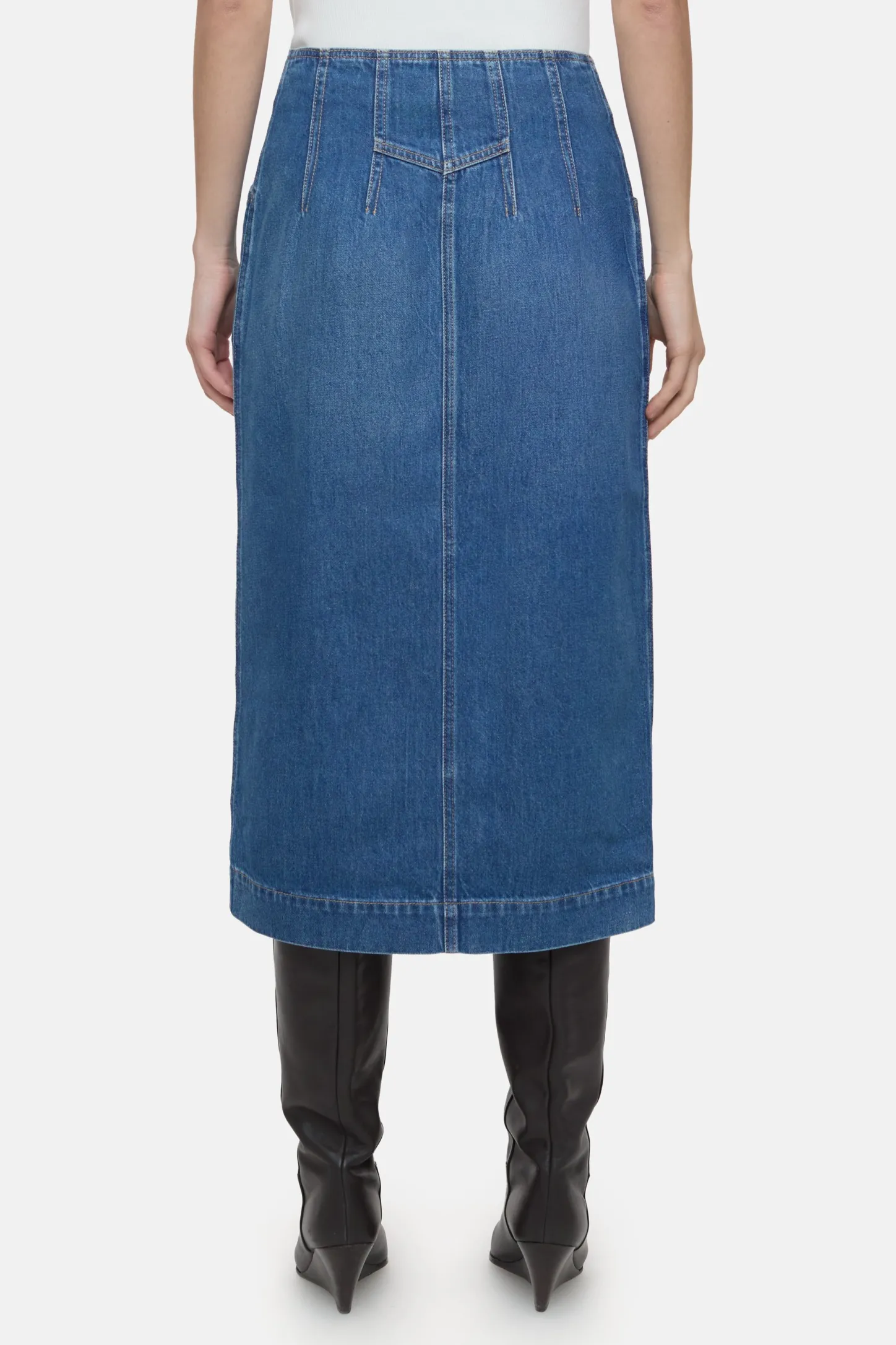 CLOSED Rokken>Denim Kokerrok Midden Blauw