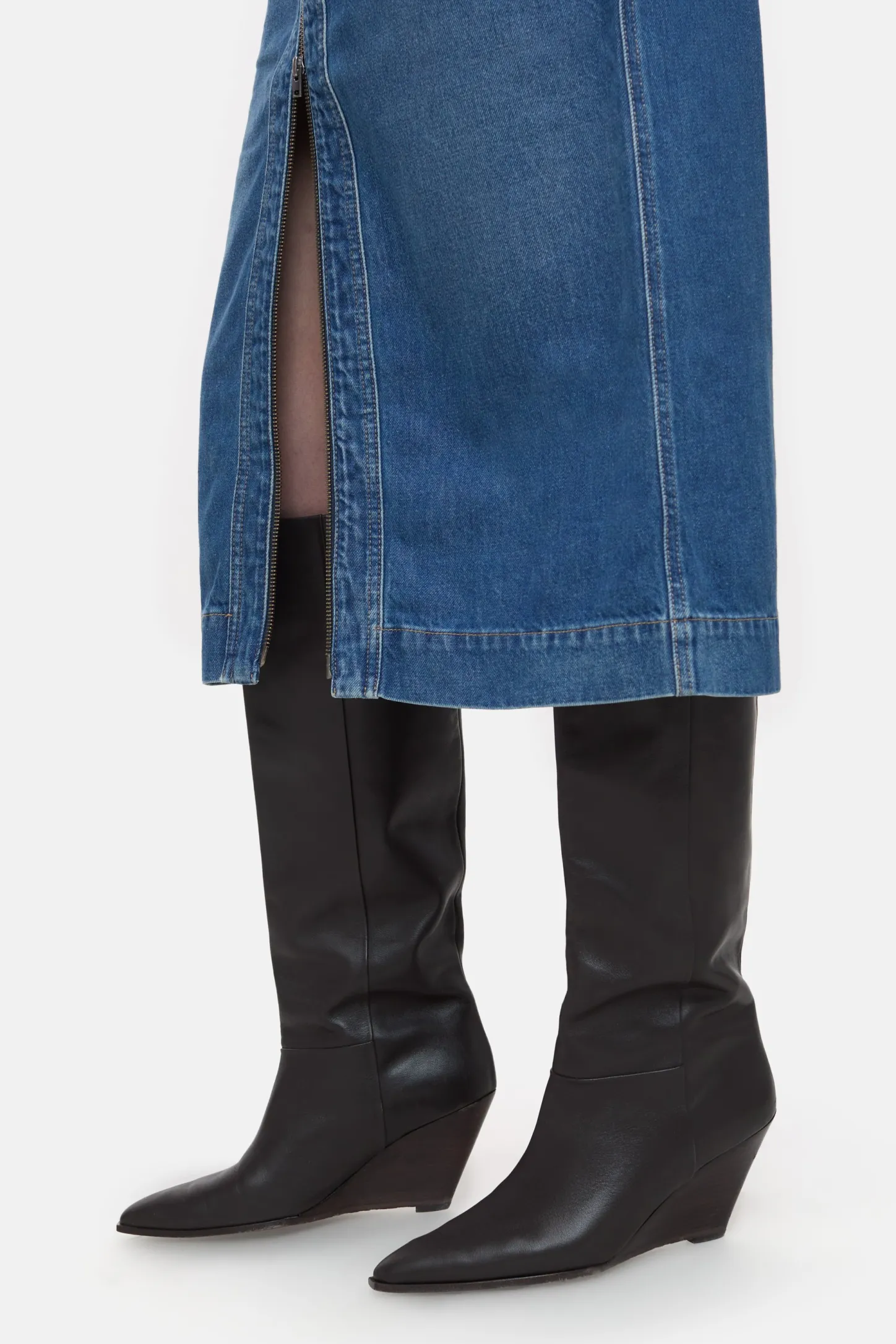 CLOSED Rokken>Denim Kokerrok Midden Blauw