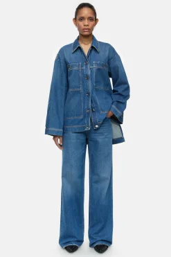 CLOSED Overhemden En Blouses>Denim Overshirt Midden Blauw