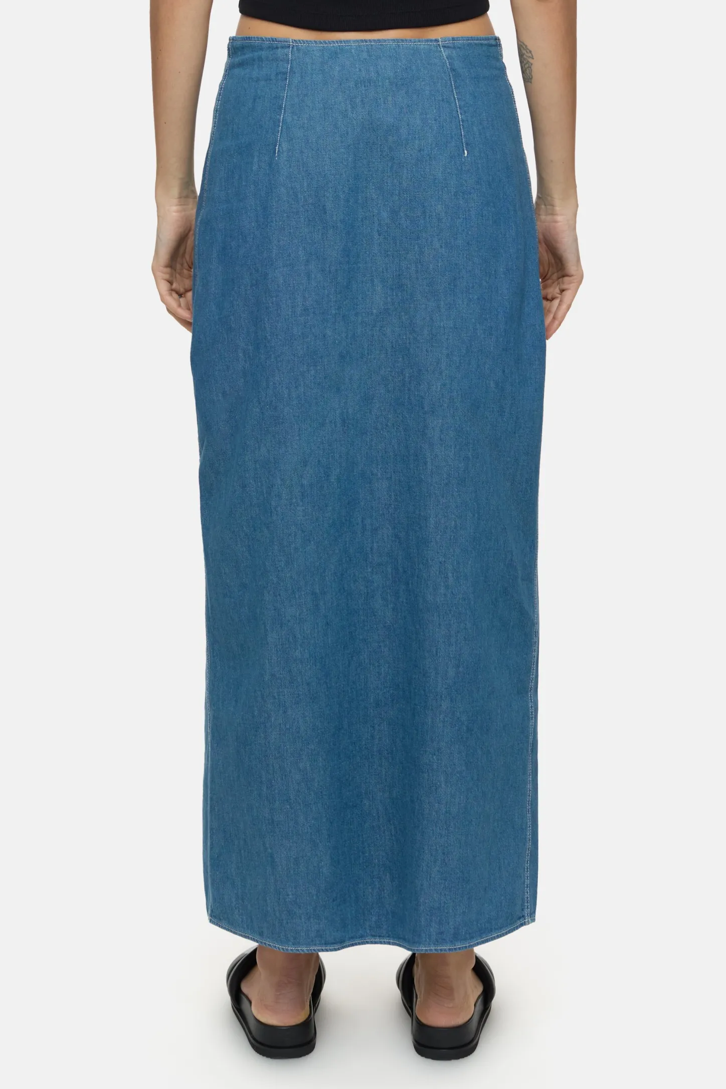 CLOSED Rokken>Denim Wikkelrok Midden Blauw