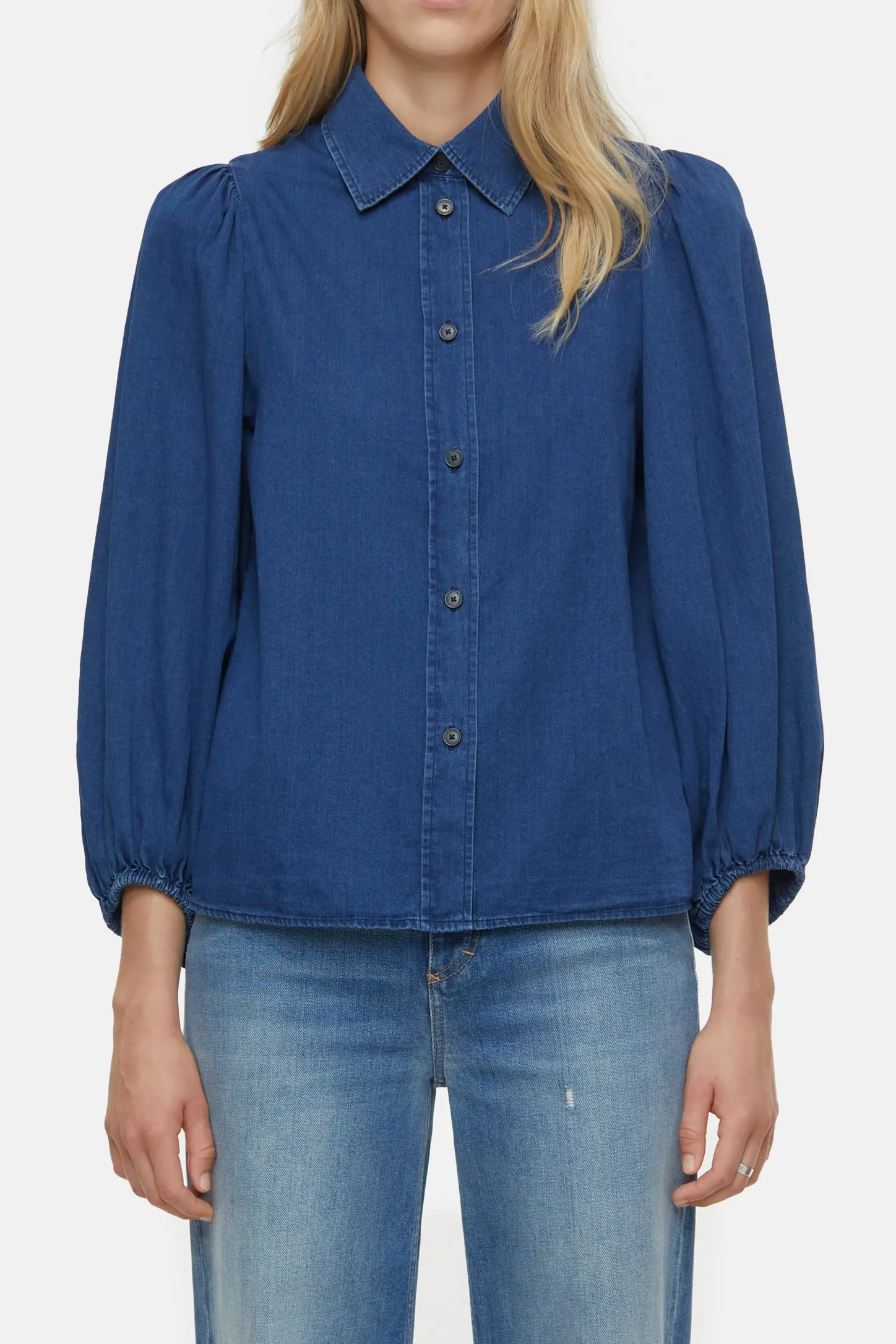 CLOSED Overhemden En Blouses>Denimblouse Donkerblauw