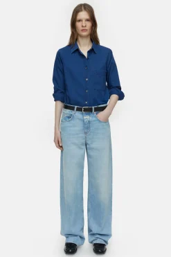 CLOSED Overhemden En Blouses>Denimoverhemd Donkerblauw
