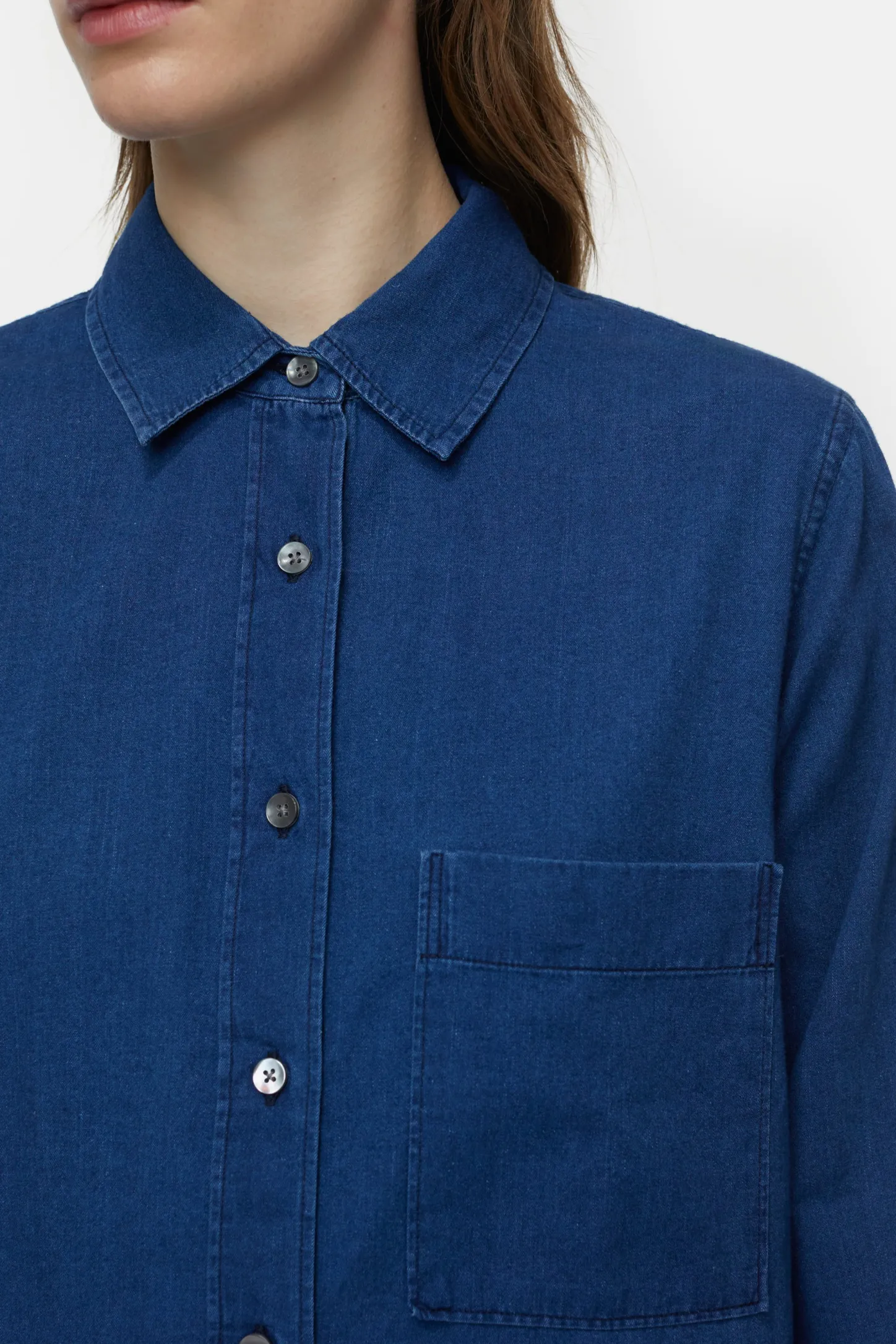 CLOSED Overhemden En Blouses>Denimoverhemd Donkerblauw