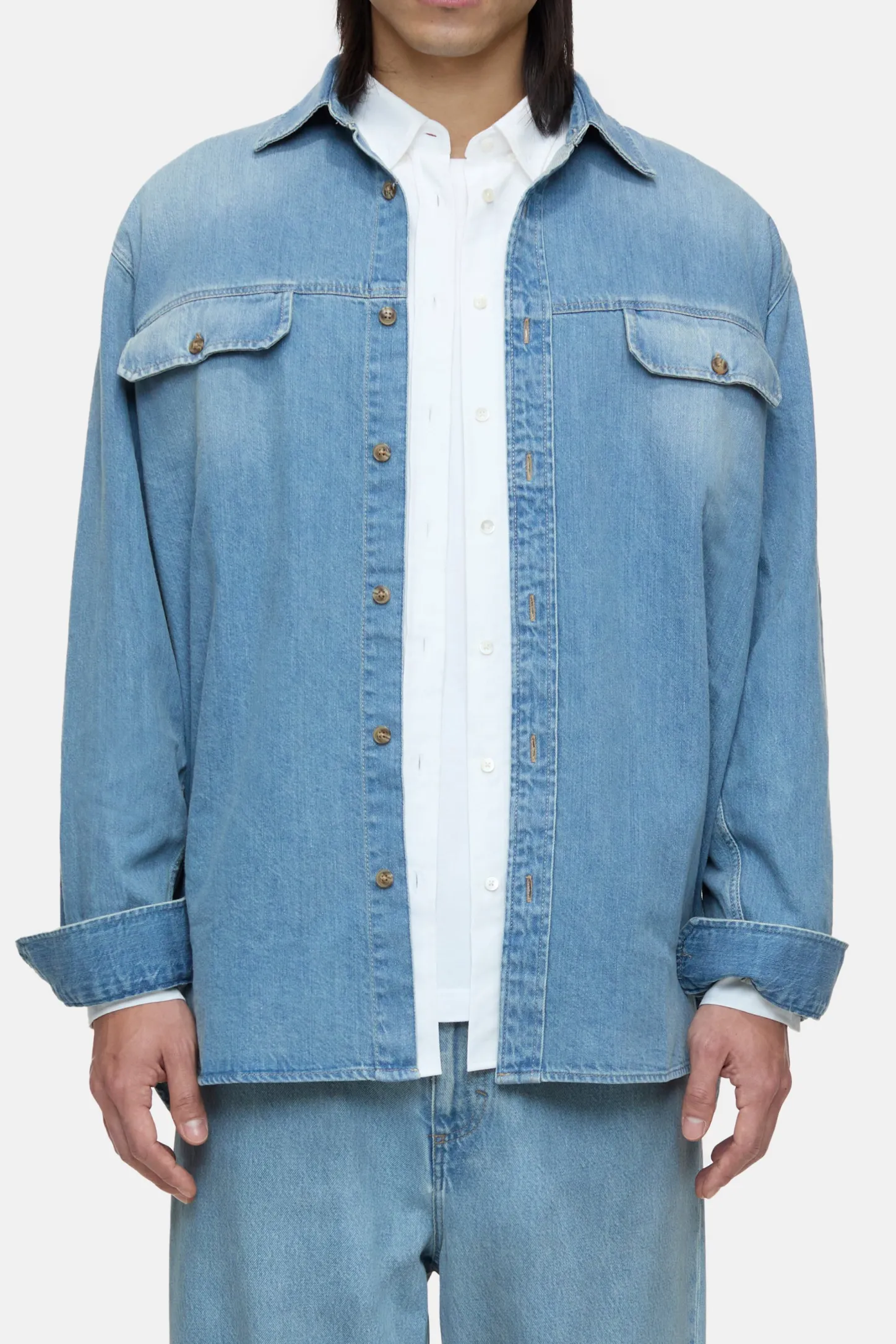 CLOSED Overhemden>Denimoverhemd Midden Blauw