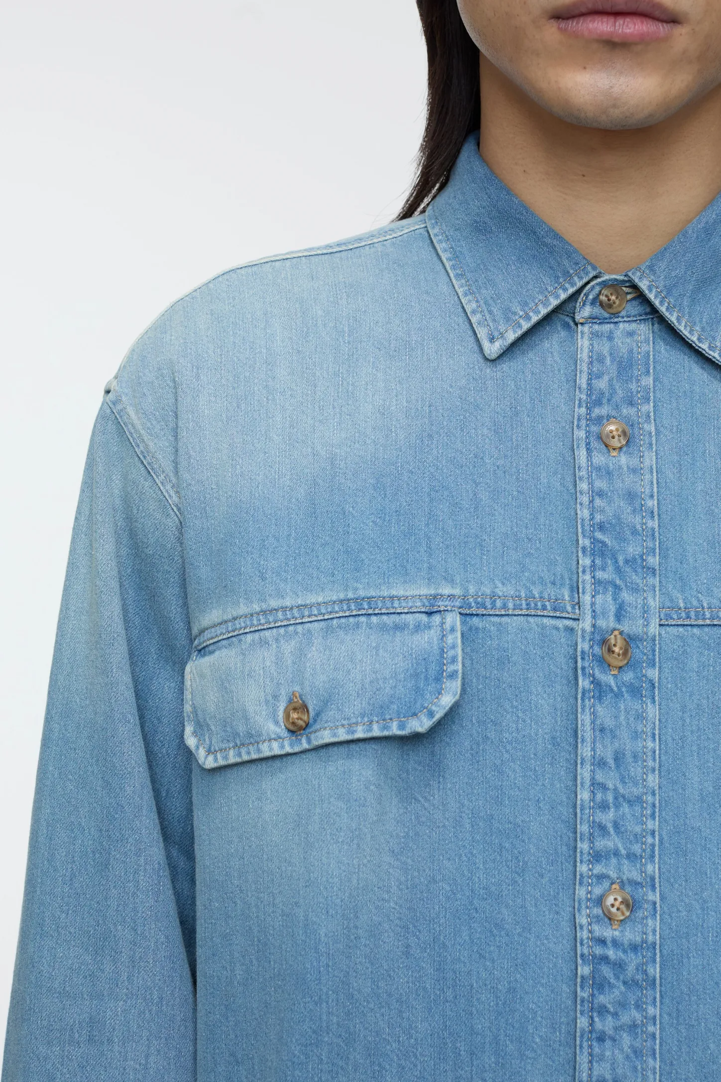CLOSED Overhemden>Denimoverhemd Midden Blauw