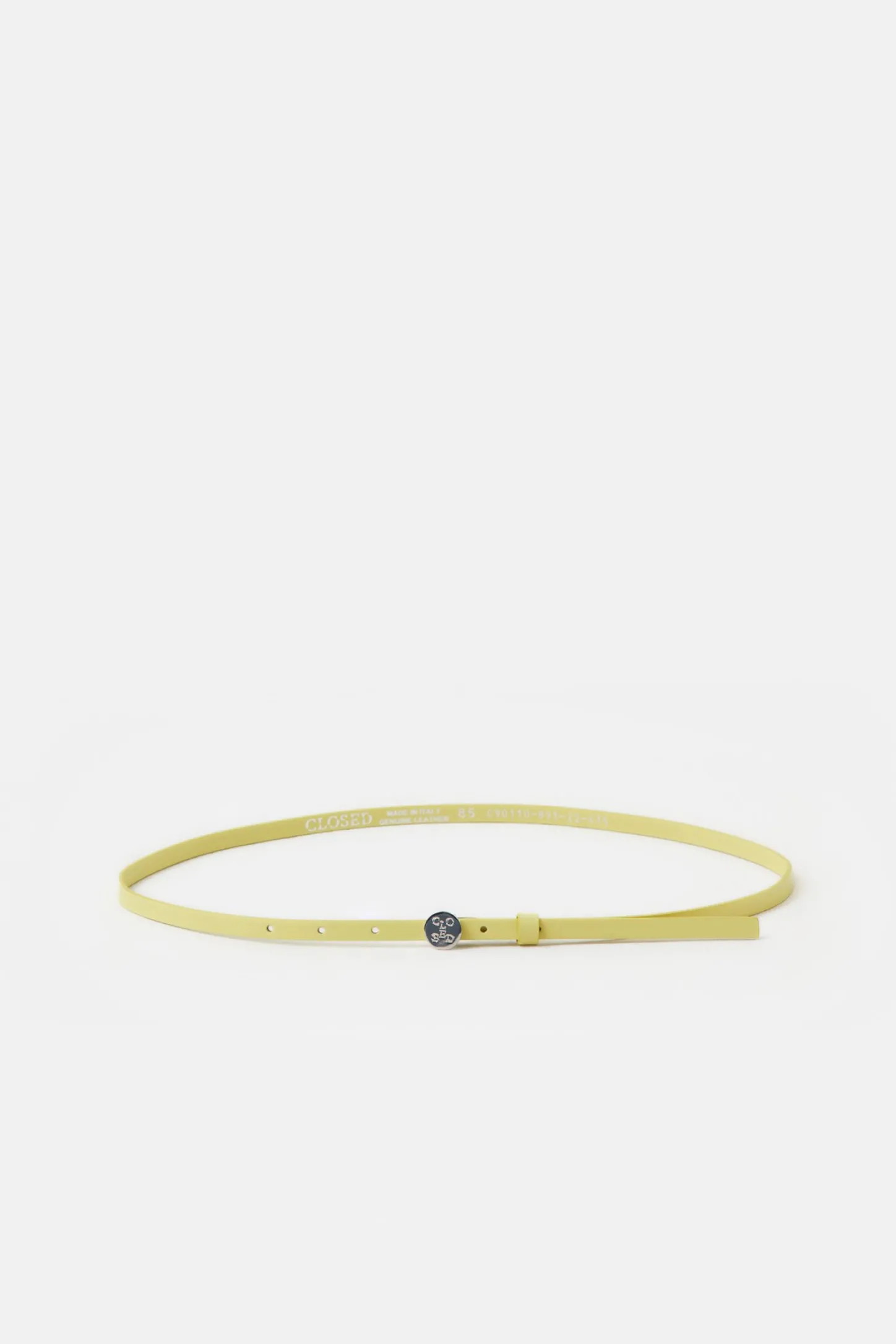 CLOSED Riemen>Fijne Leren Riem Primair Geel