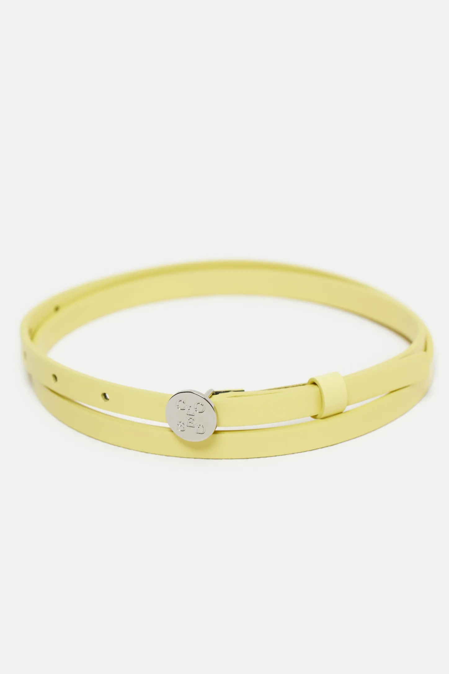 CLOSED Riemen>Fijne Leren Riem Primair Geel