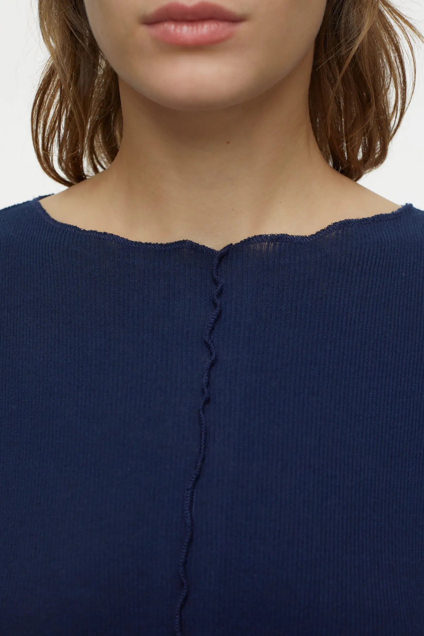 CLOSED T-Shirts>Fijne Ribtop Blauwe Ruimte