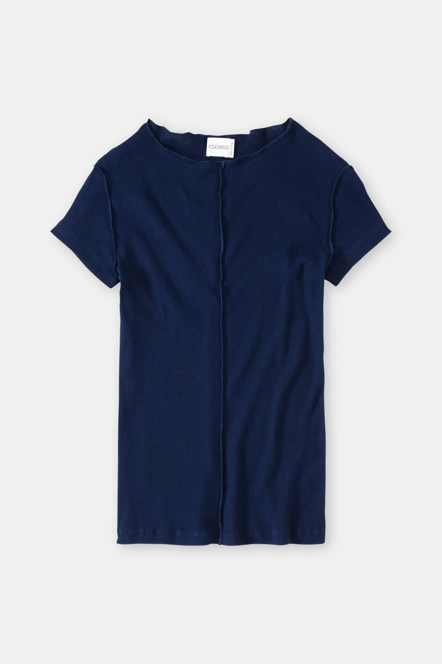 CLOSED T-Shirts>Fijne Ribtop Blauwe Ruimte