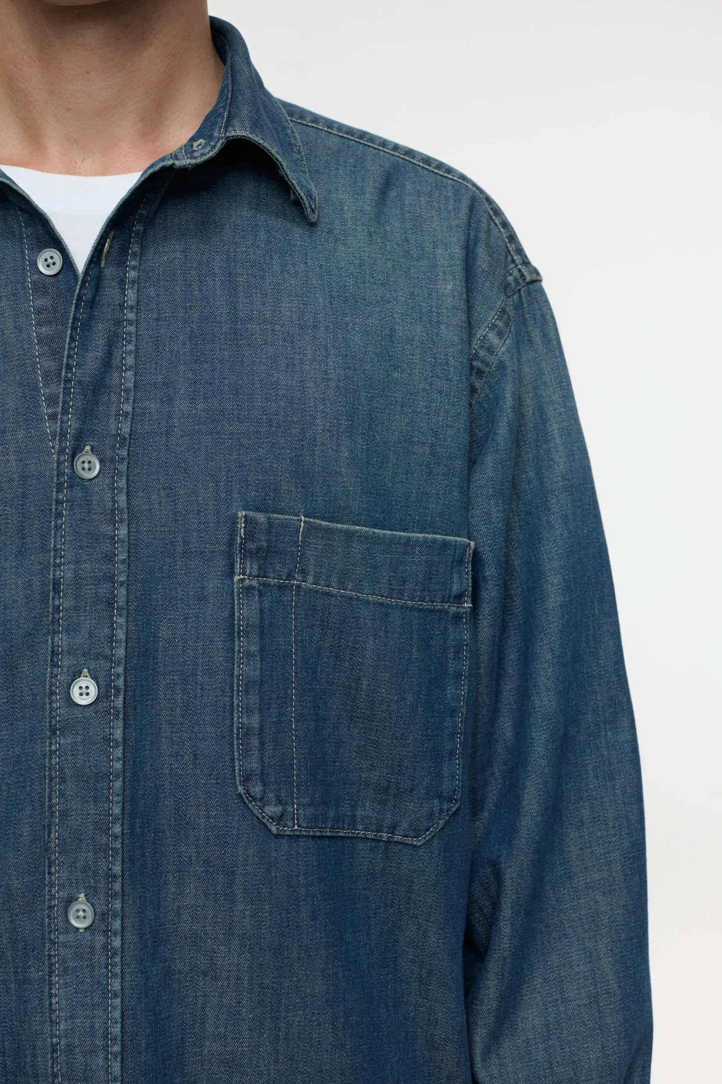 CLOSED Overhemden>Formeel Legershirt Donkerblauw