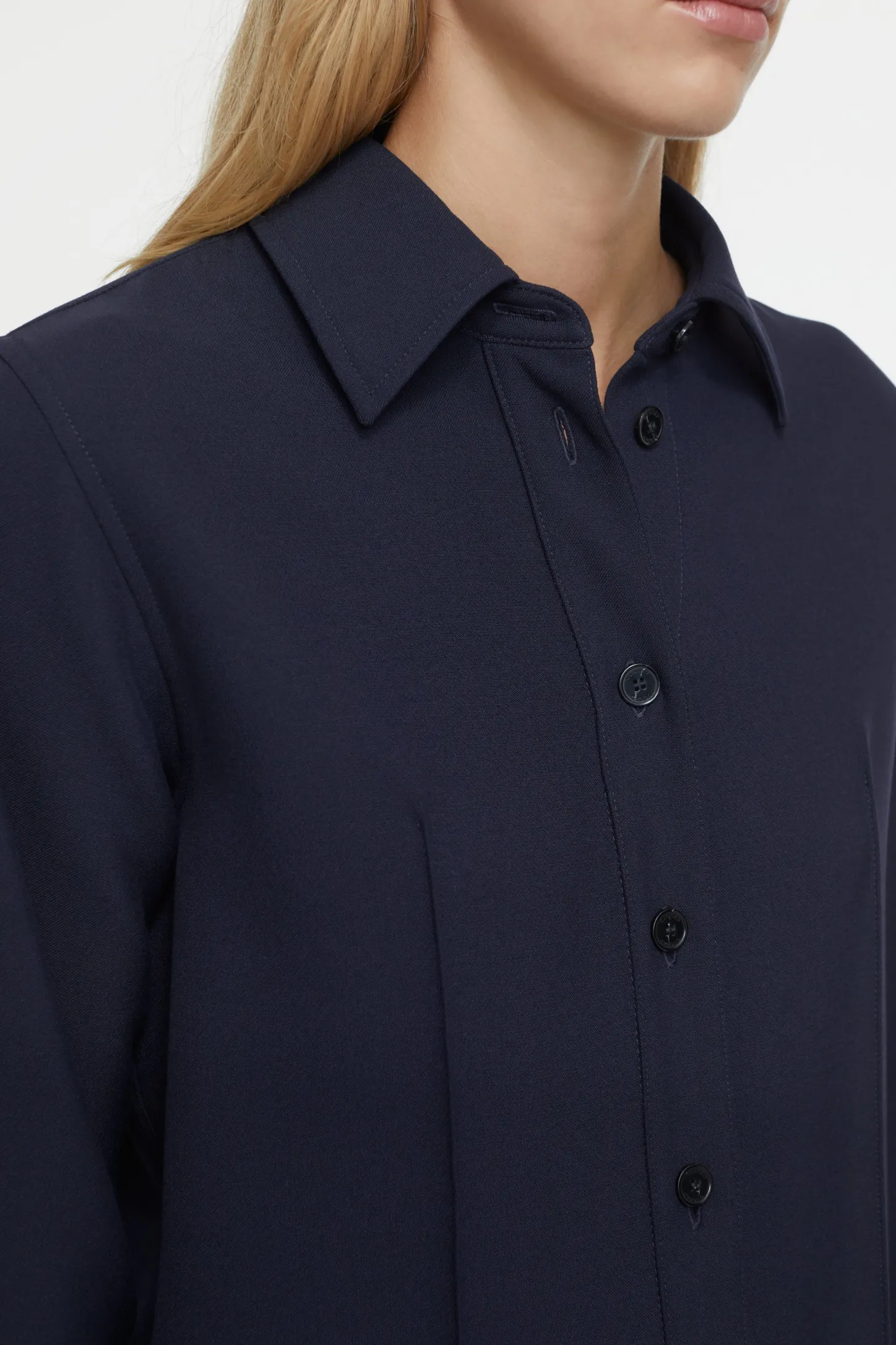 CLOSED Overhemden En Blouses>Geplooide Blouse Donkere Nacht
