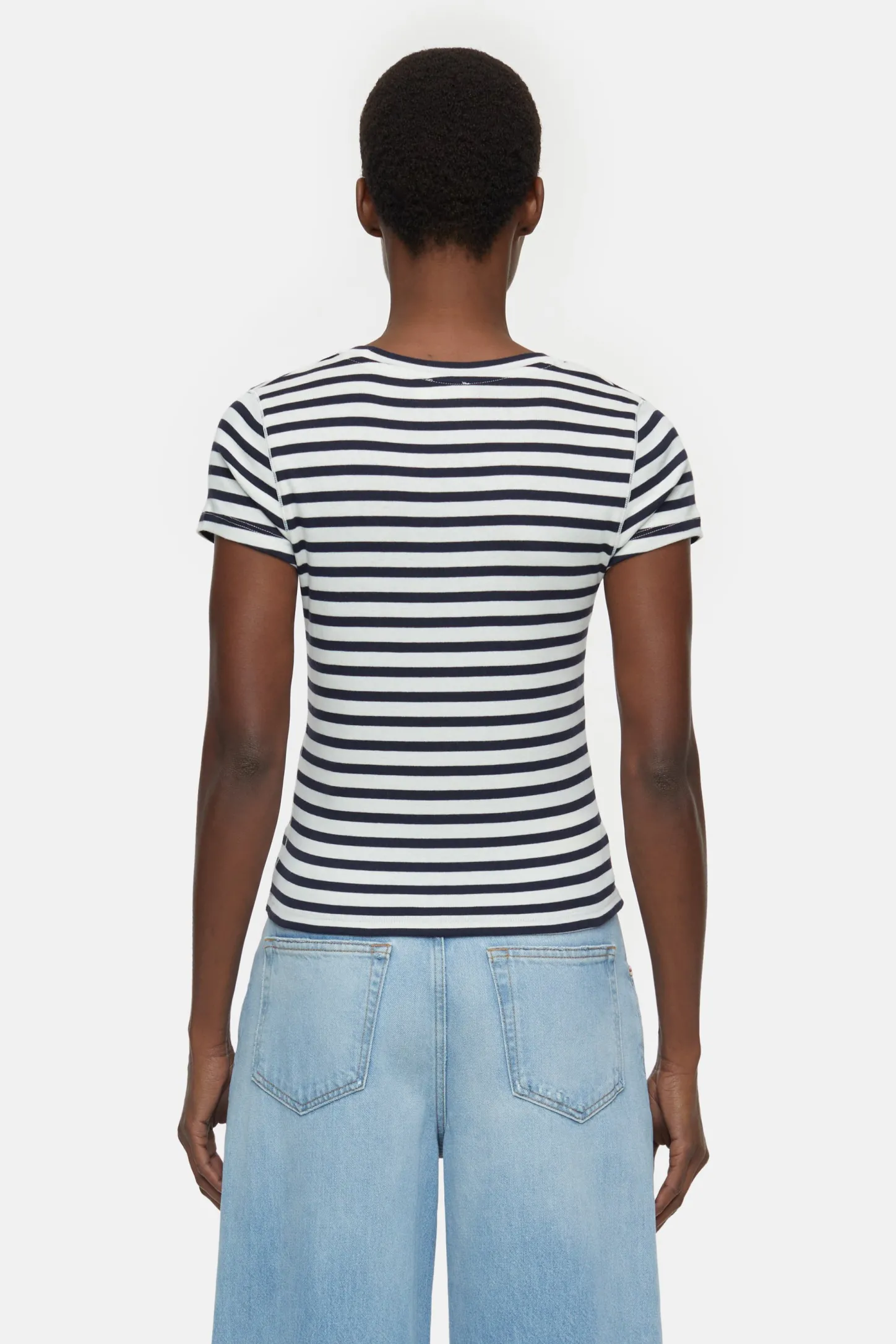 CLOSED T-Shirts>Gestreept T-Shirt Donkere Nacht