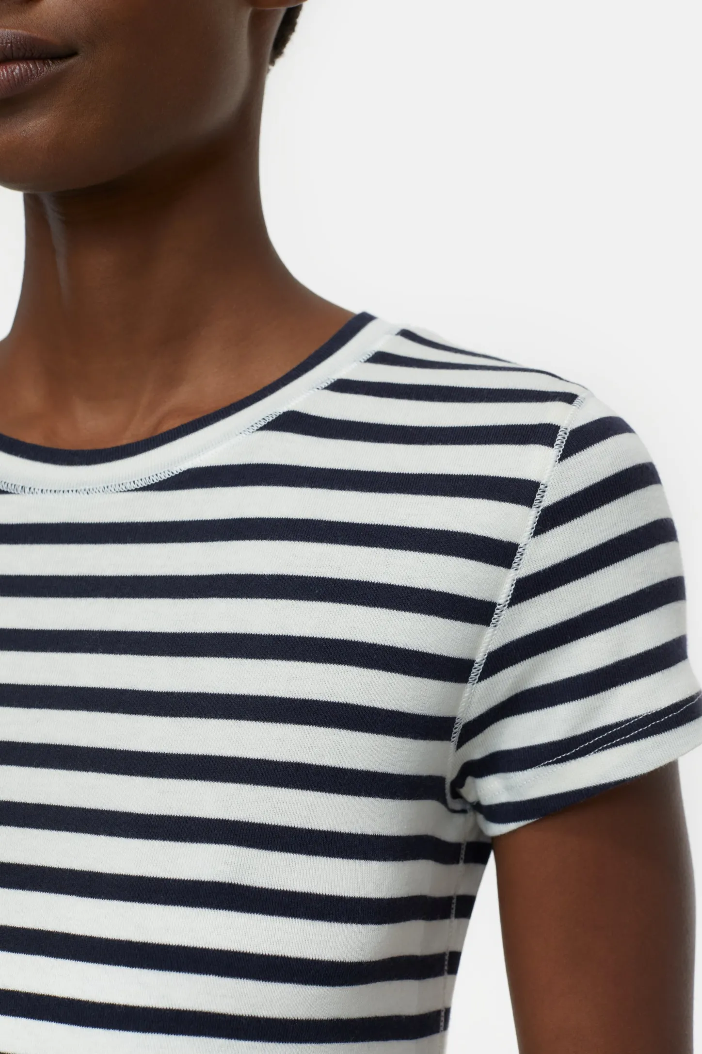 CLOSED T-Shirts>Gestreept T-Shirt Donkere Nacht