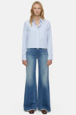 CLOSED Overhemden En Blouses>Gestreepte Blouse Blauwe Horizon