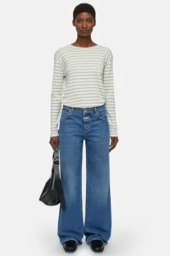 CLOSED T-Shirts>Gestreepte Lange Mouw Beton