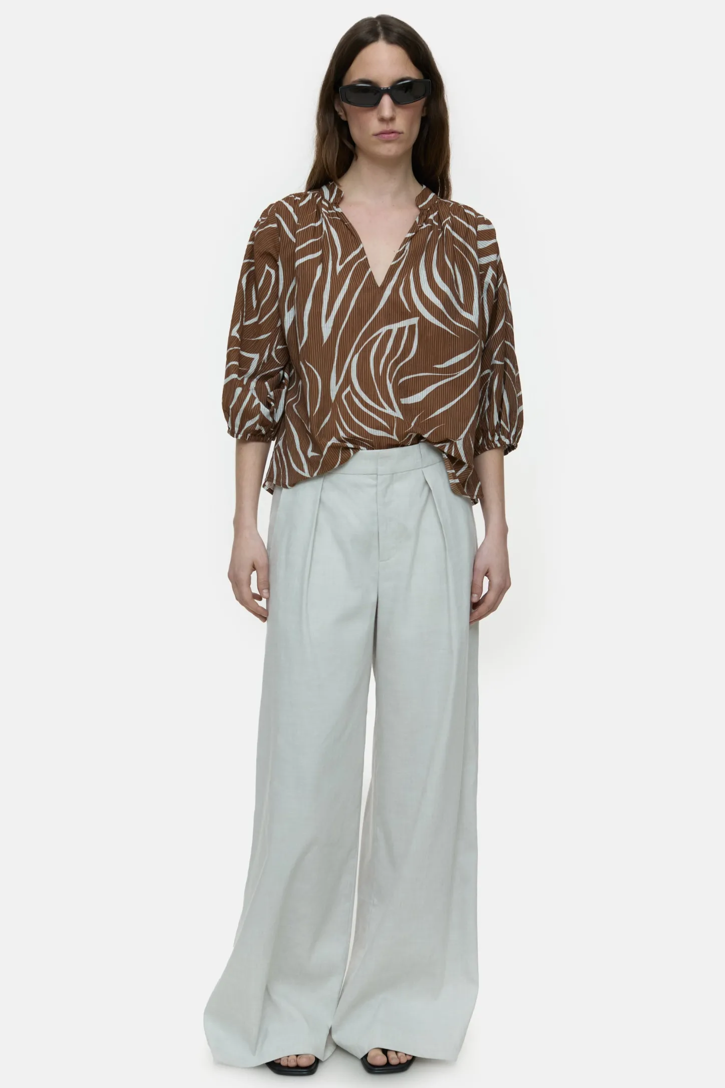 CLOSED Overhemden En Blouses>Gestructureerde Blouse Arabica-Espresso