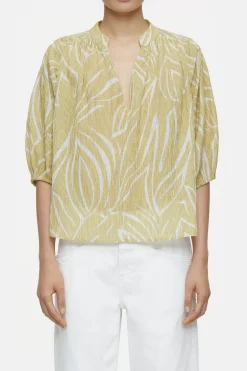 CLOSED Overhemden En Blouses>Gestructureerde Blouse Calamatta Geel